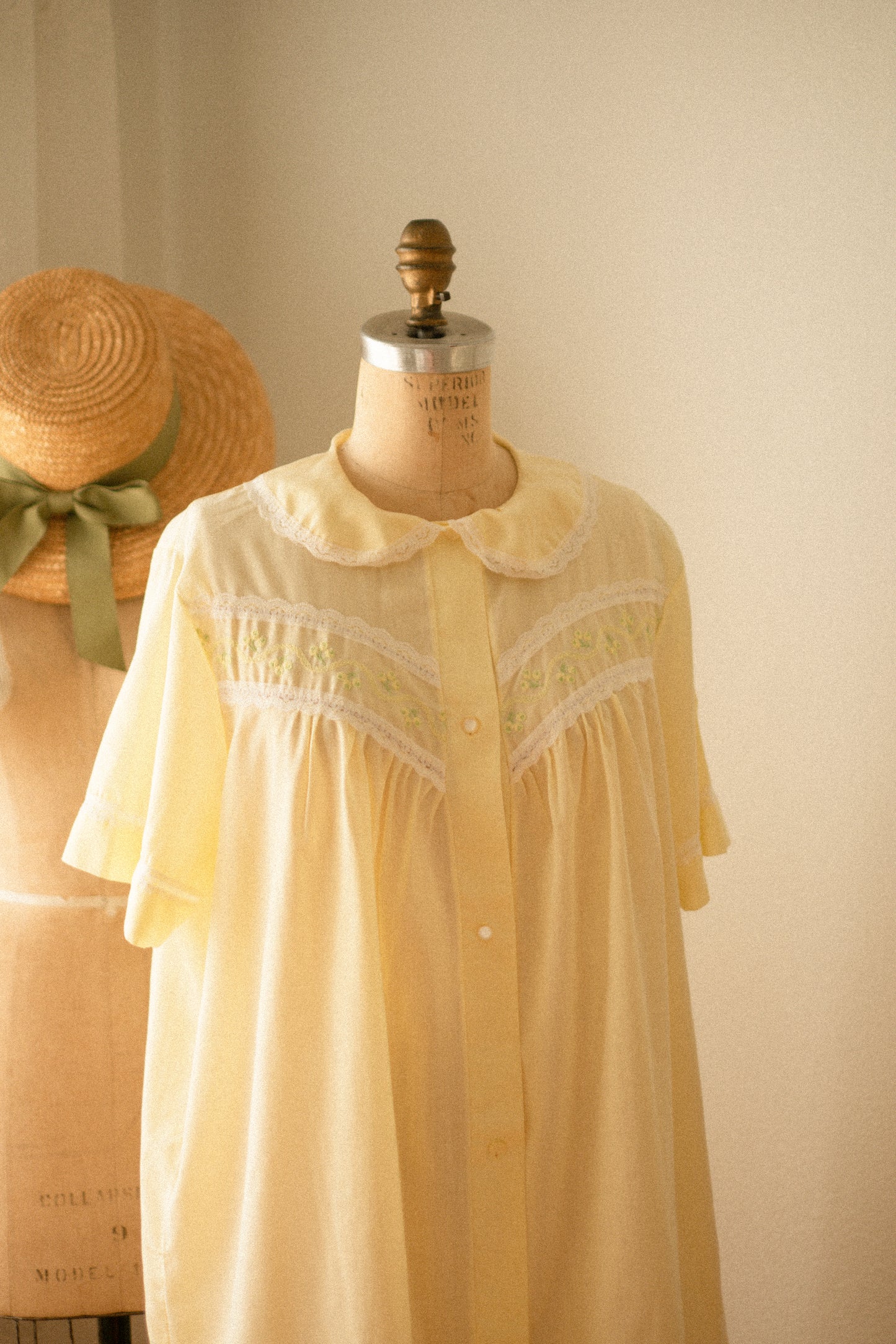 Vintage buttery embroidered nighty