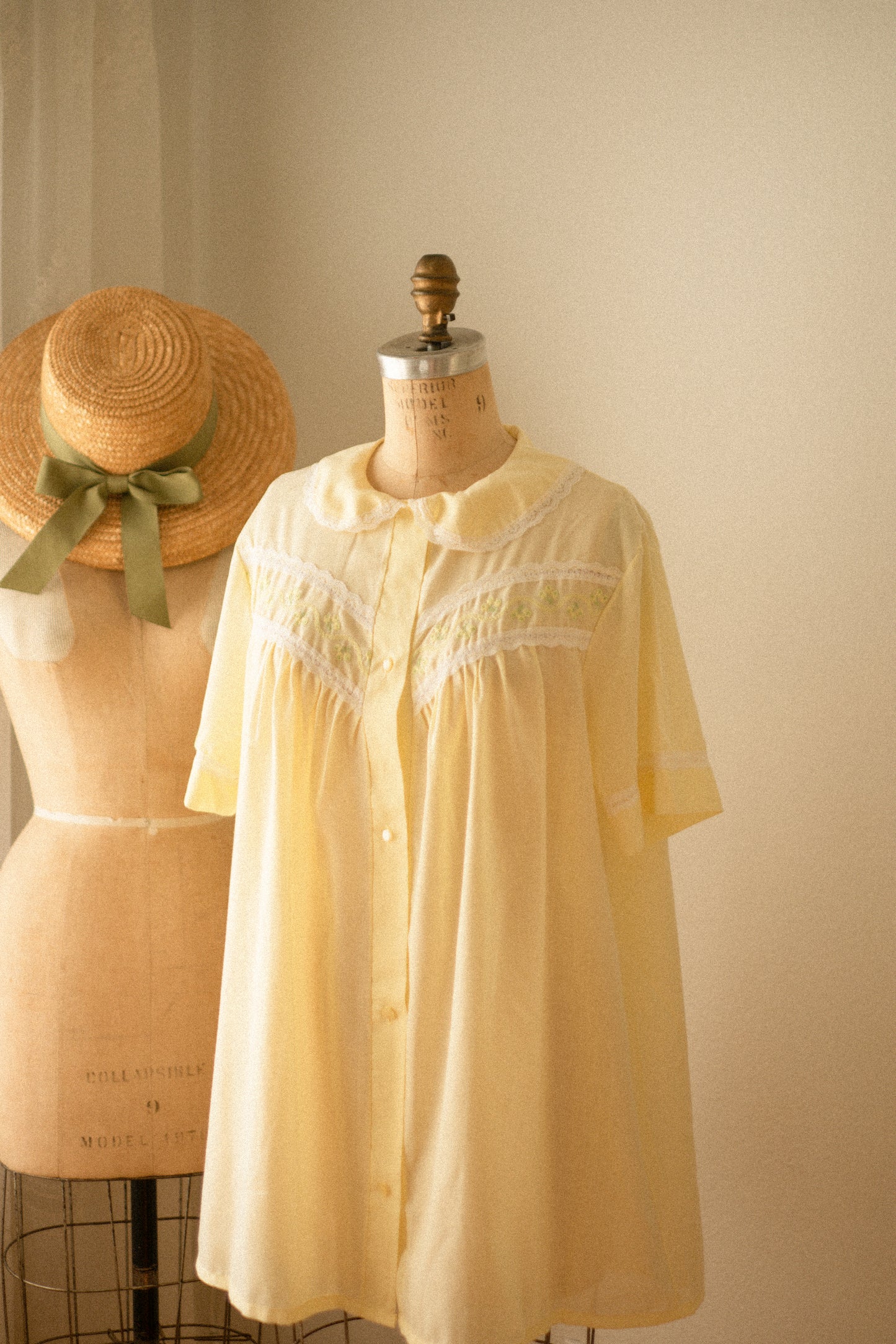 Vintage buttery embroidered nighty