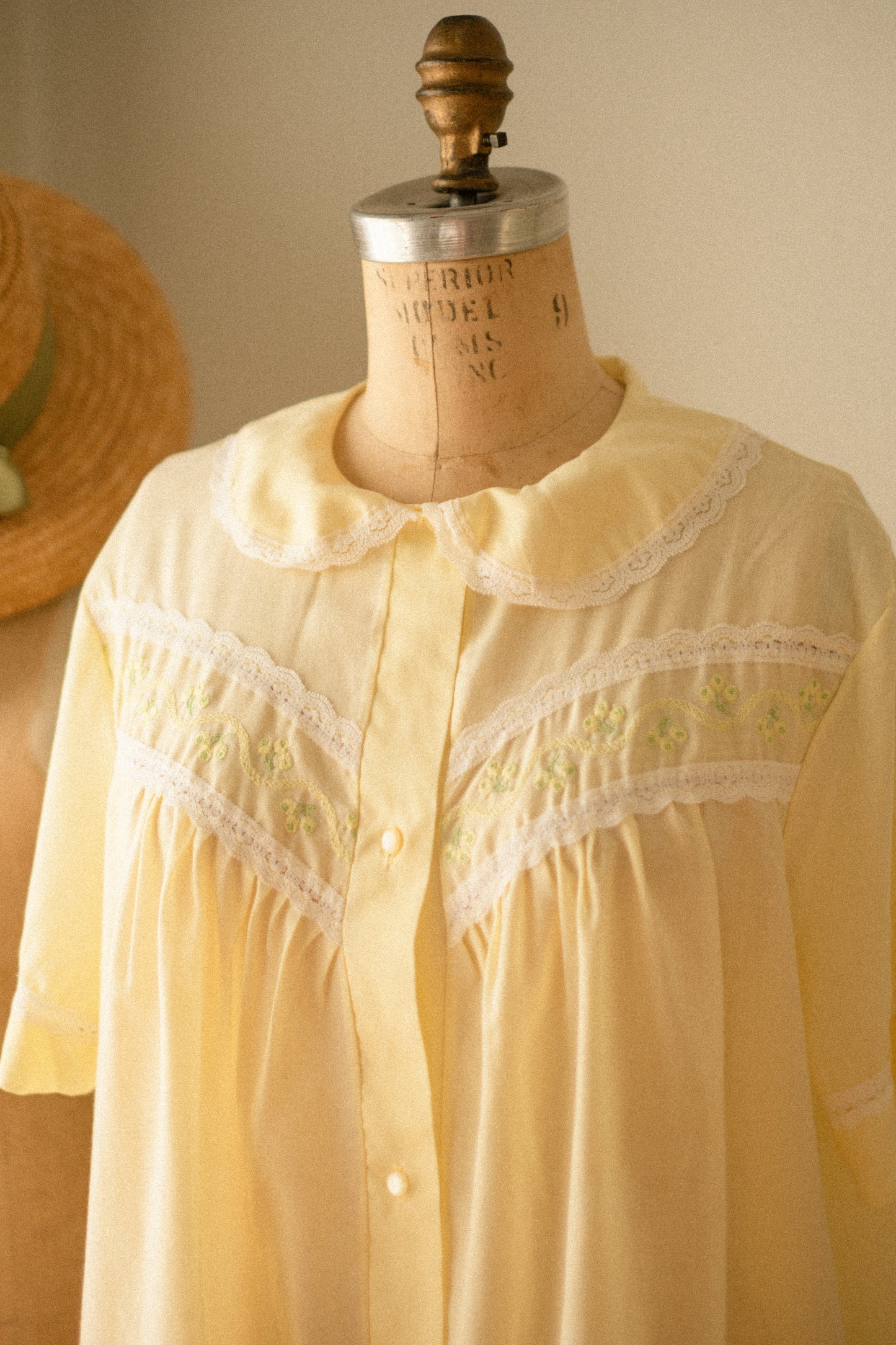 Vintage buttery embroidered nighty