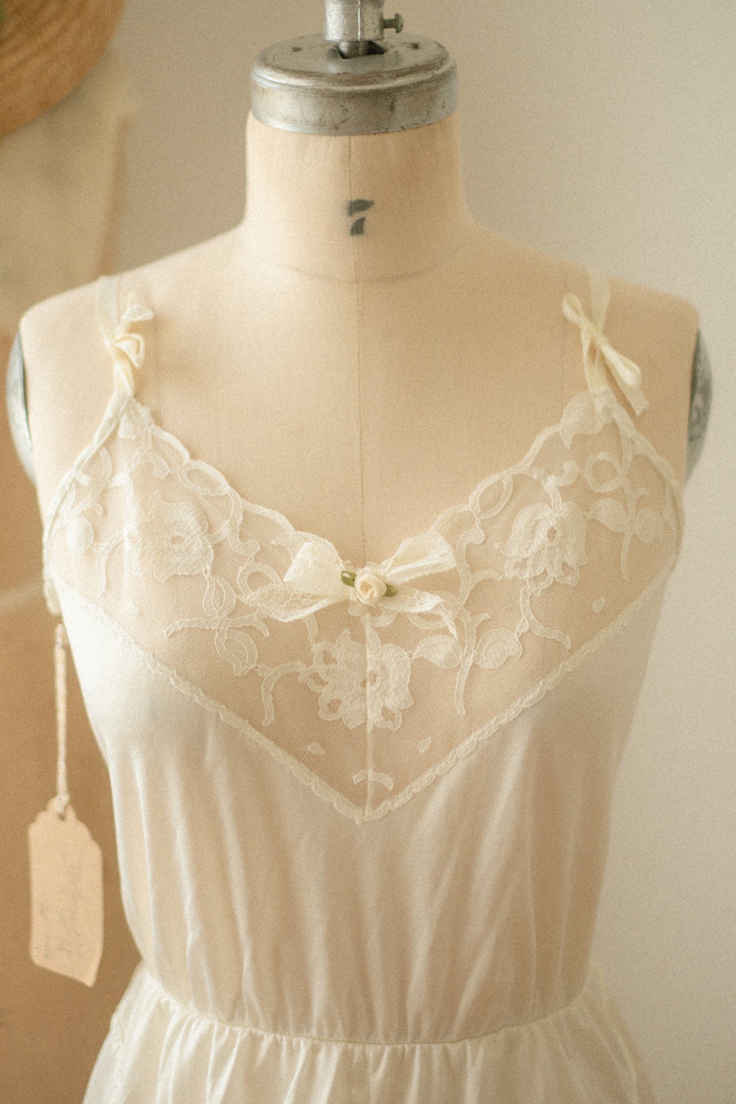 Vintage cream lacy playsuit