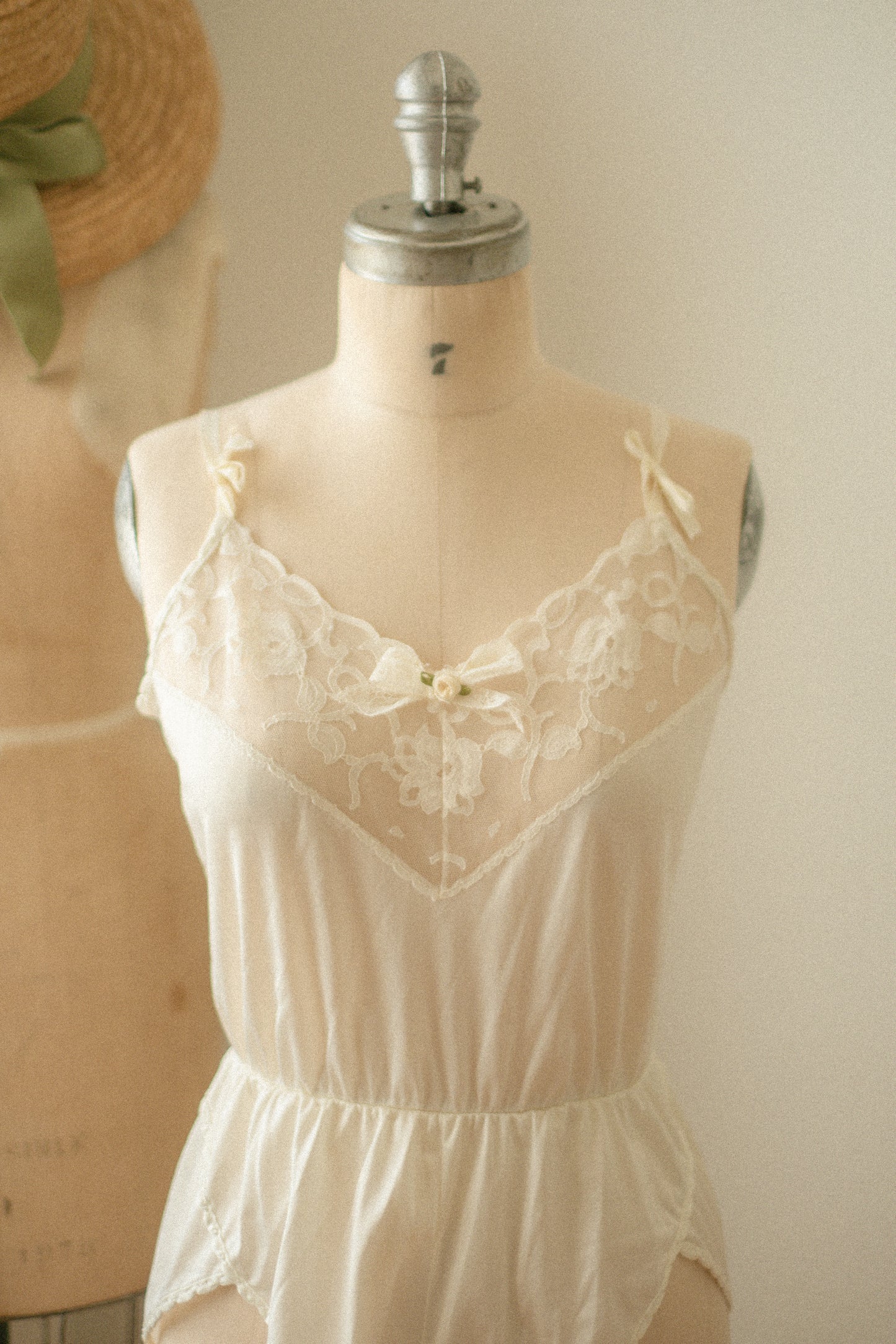 Vintage cream lacy playsuit