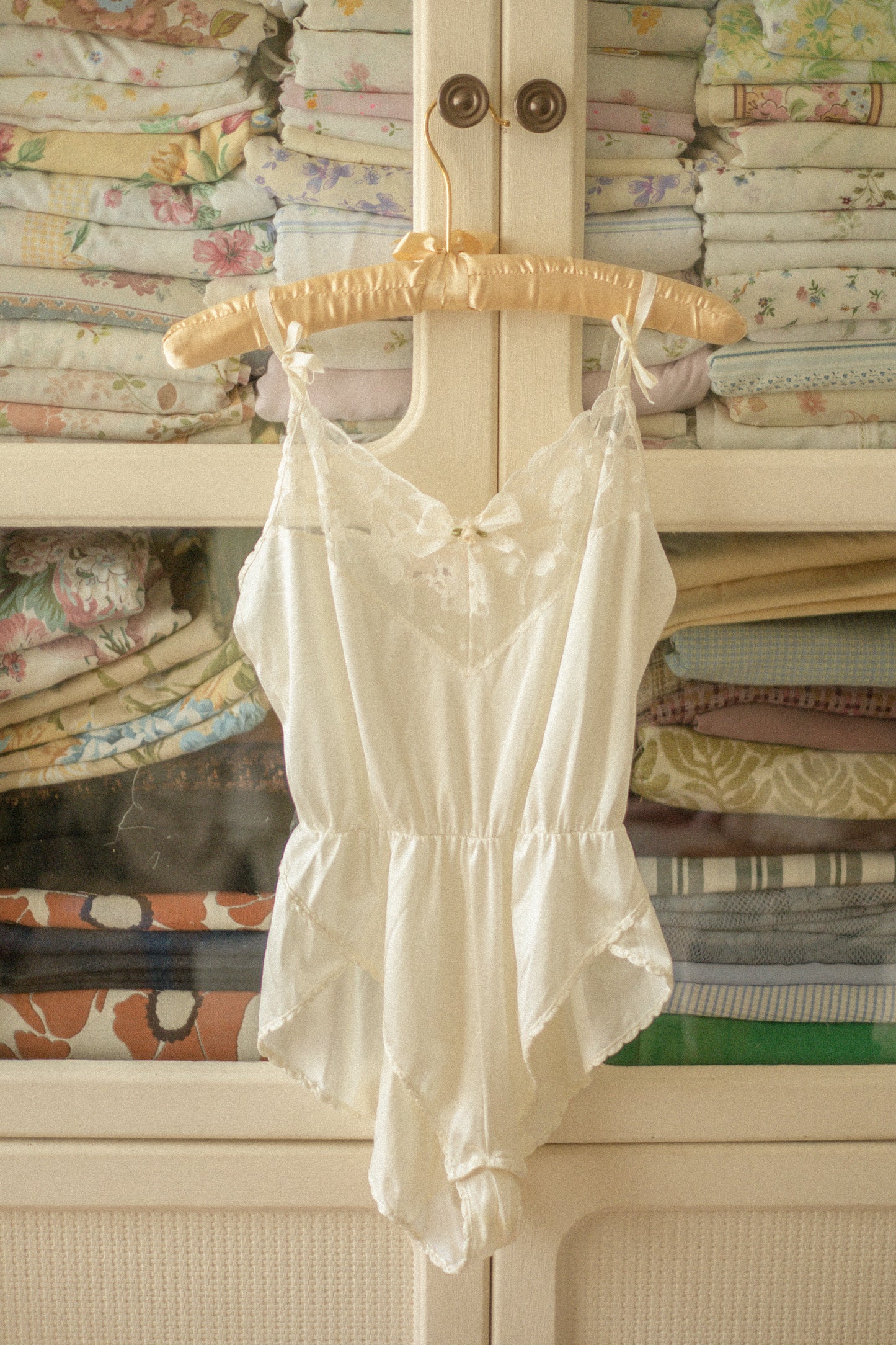 Vintage cream lacy playsuit