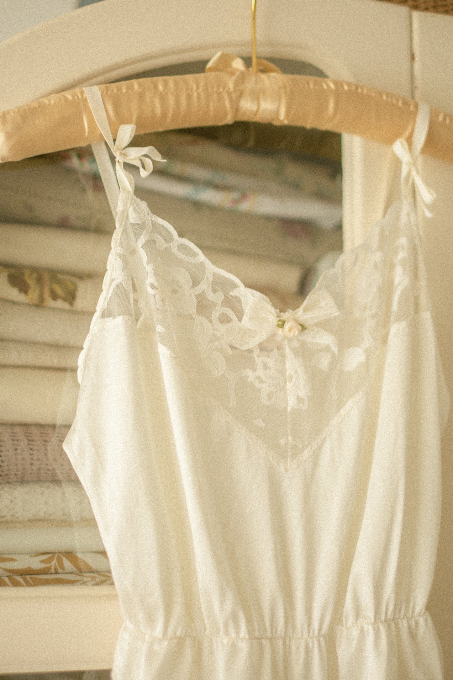 Vintage cream lacy playsuit