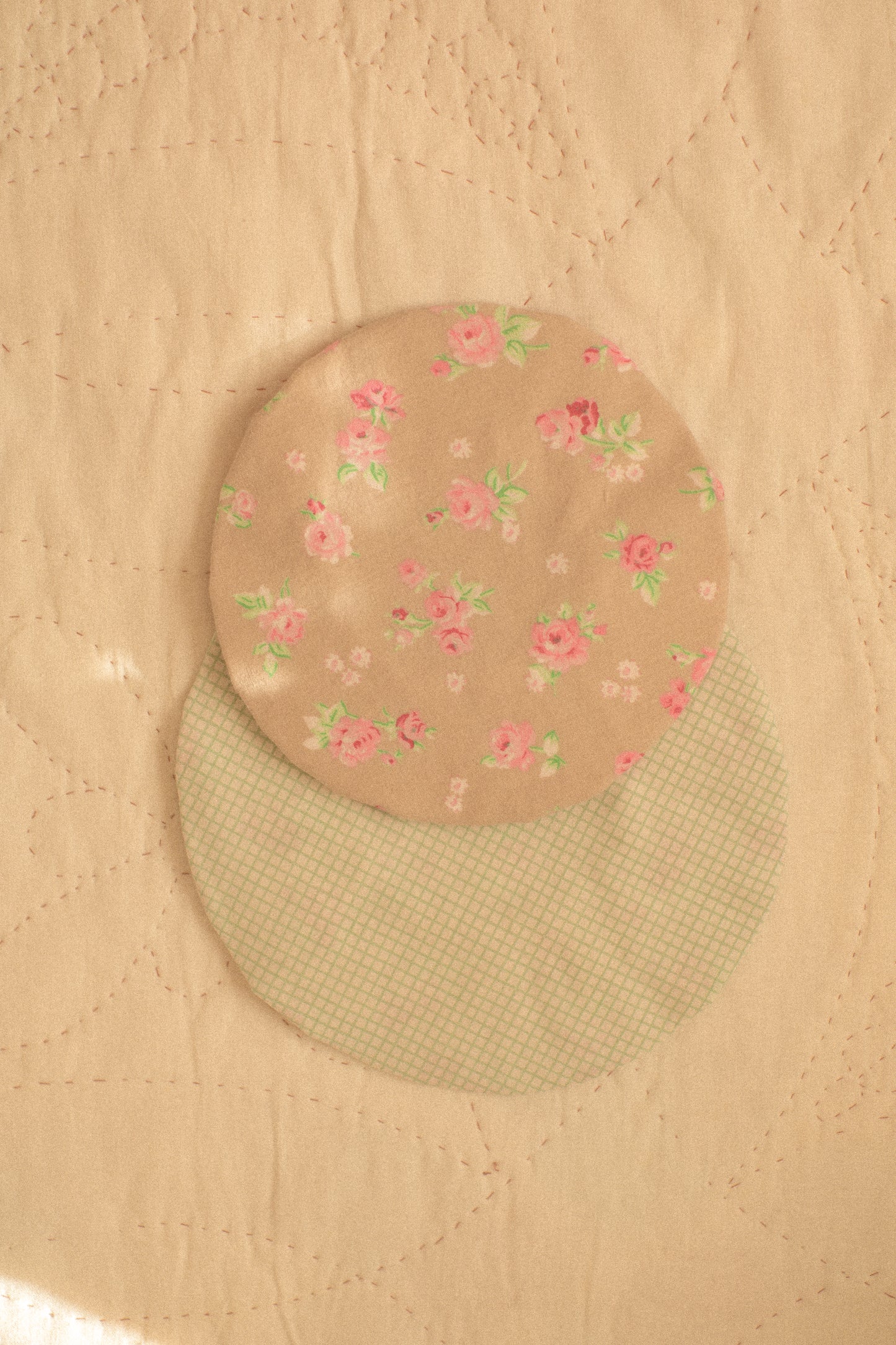 Handmade reusable bowl cover set - spring garden