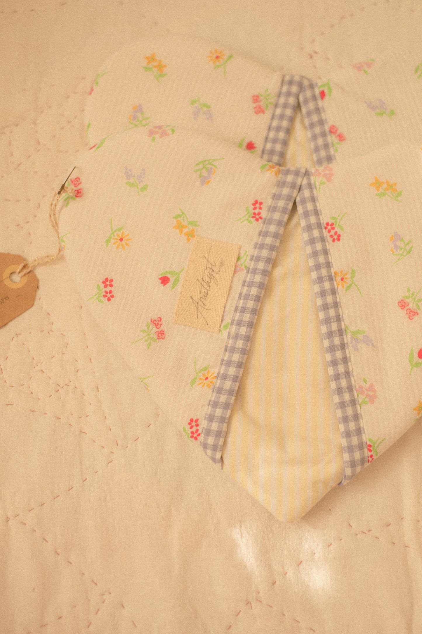 Handmade heart shaped oven mitts - violette