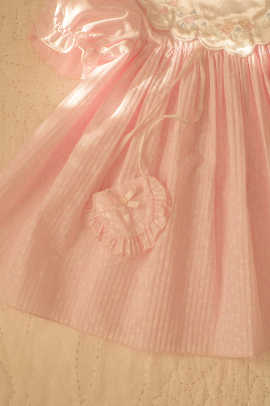 vintage dainty pink baby dress