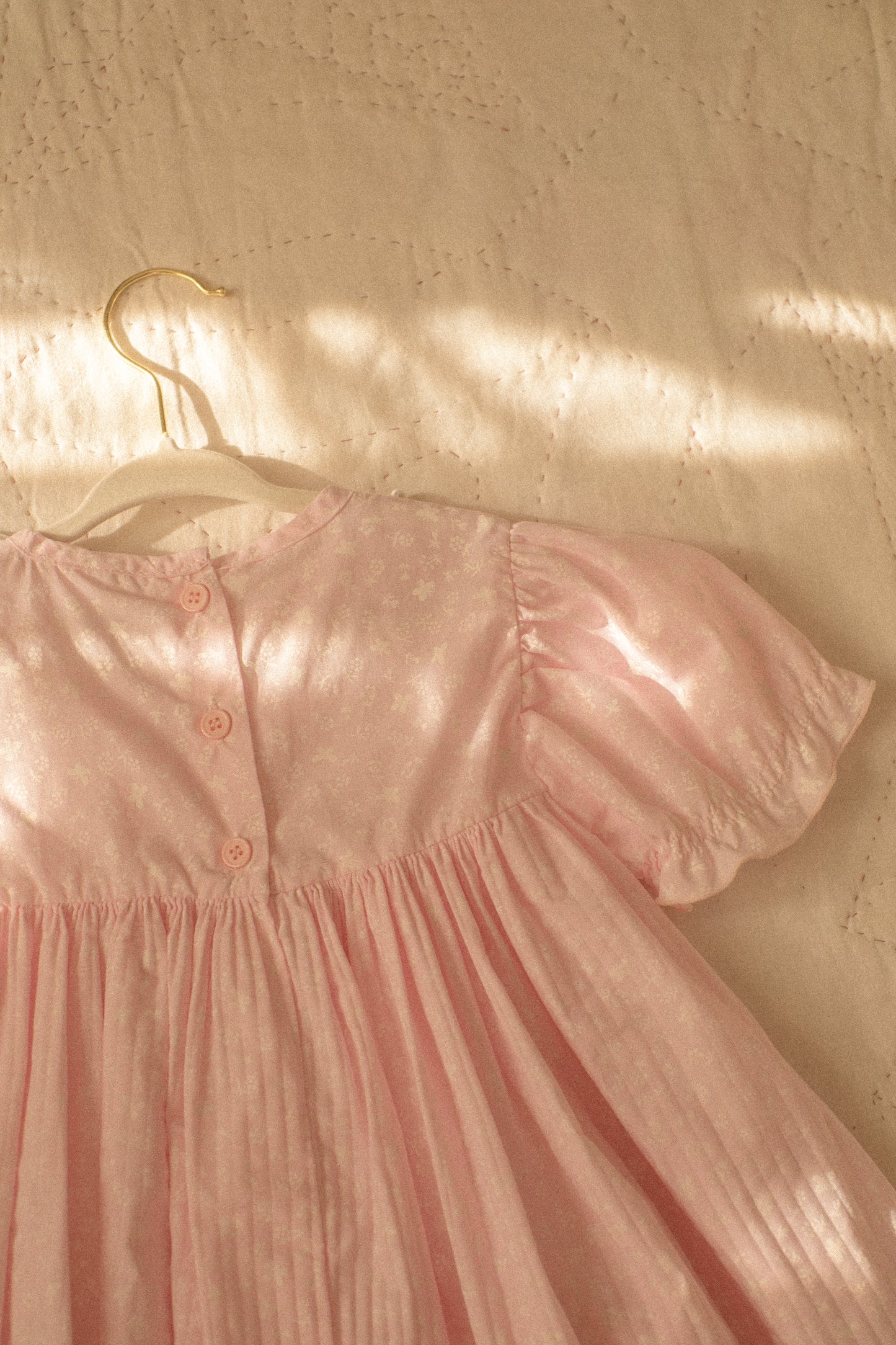 vintage dainty pink baby dress