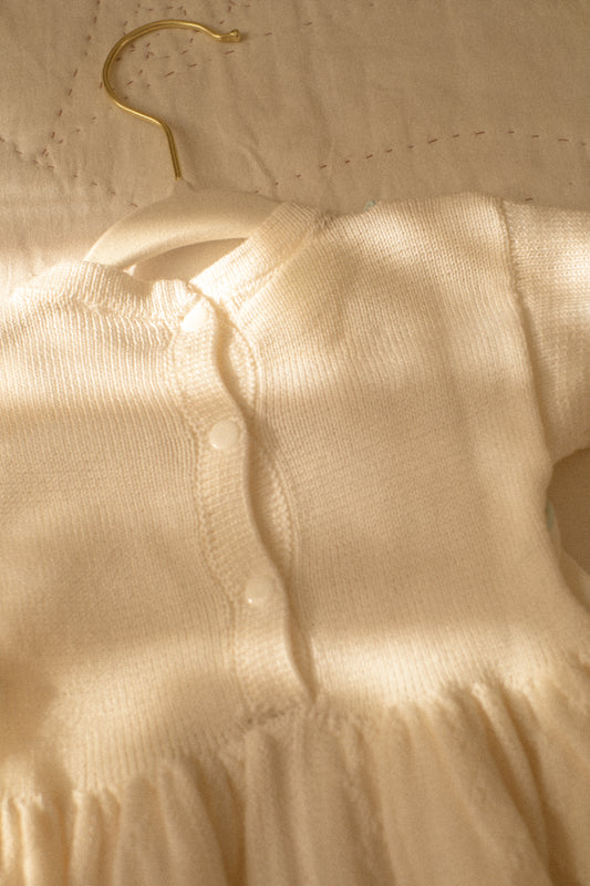 vintage knit baby onesie