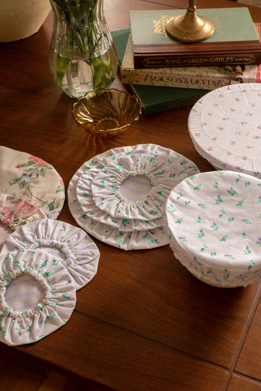 Handmade reusable bowl cover set - Rosette