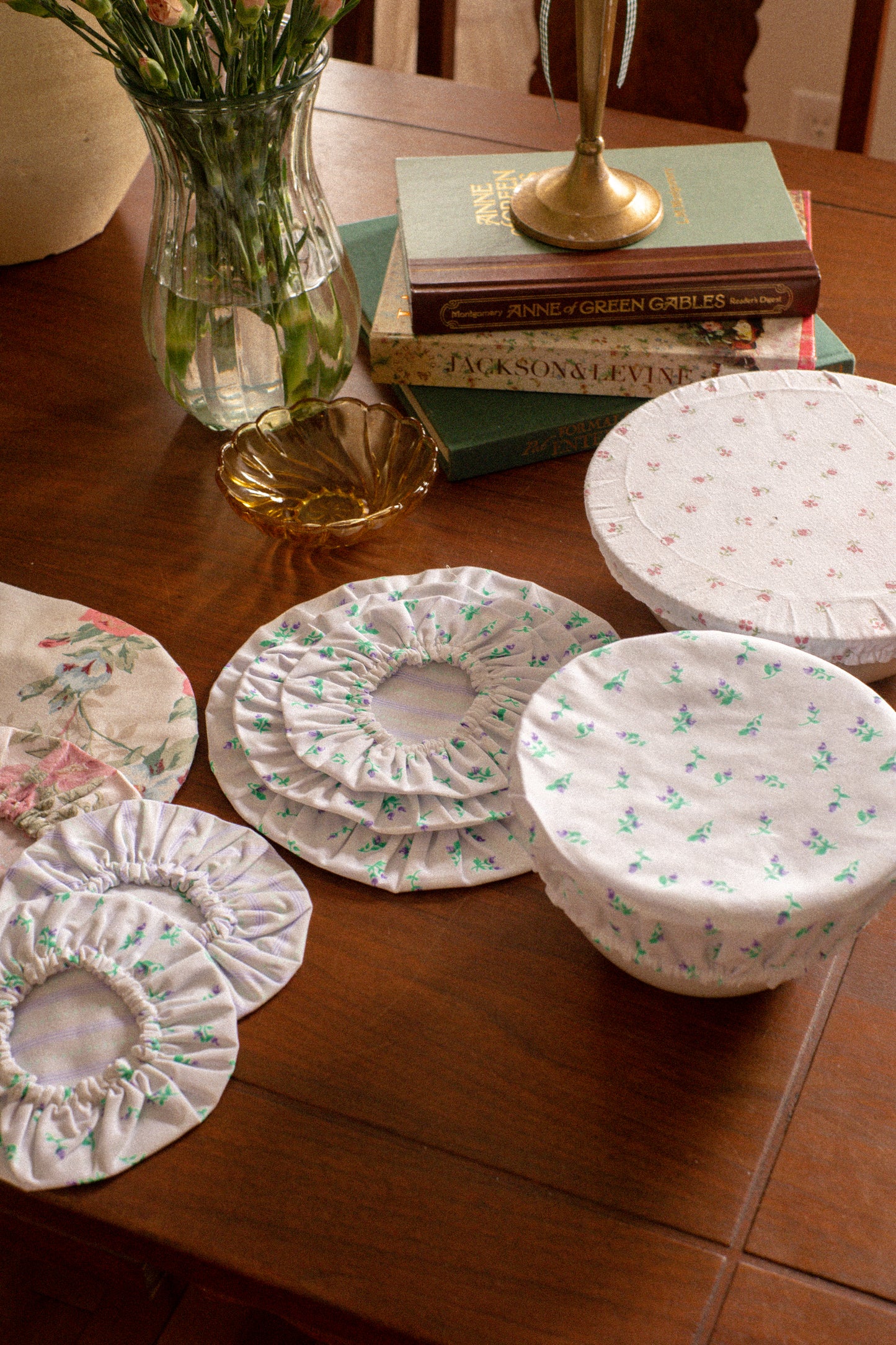 Handmade reusable bowl cover set - Violet