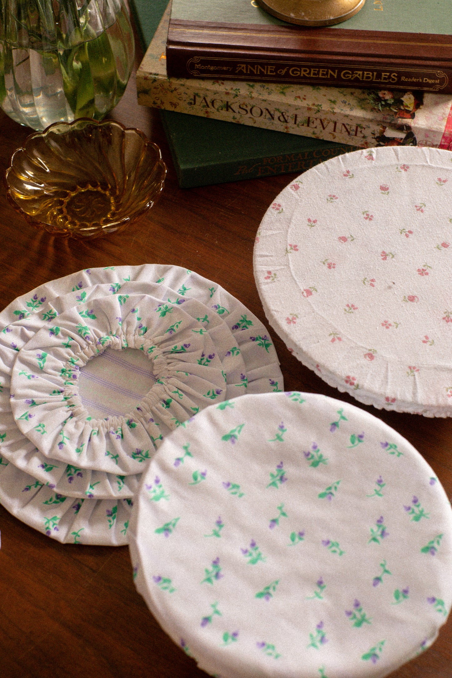 Handmade reusable bowl cover set - Violet
