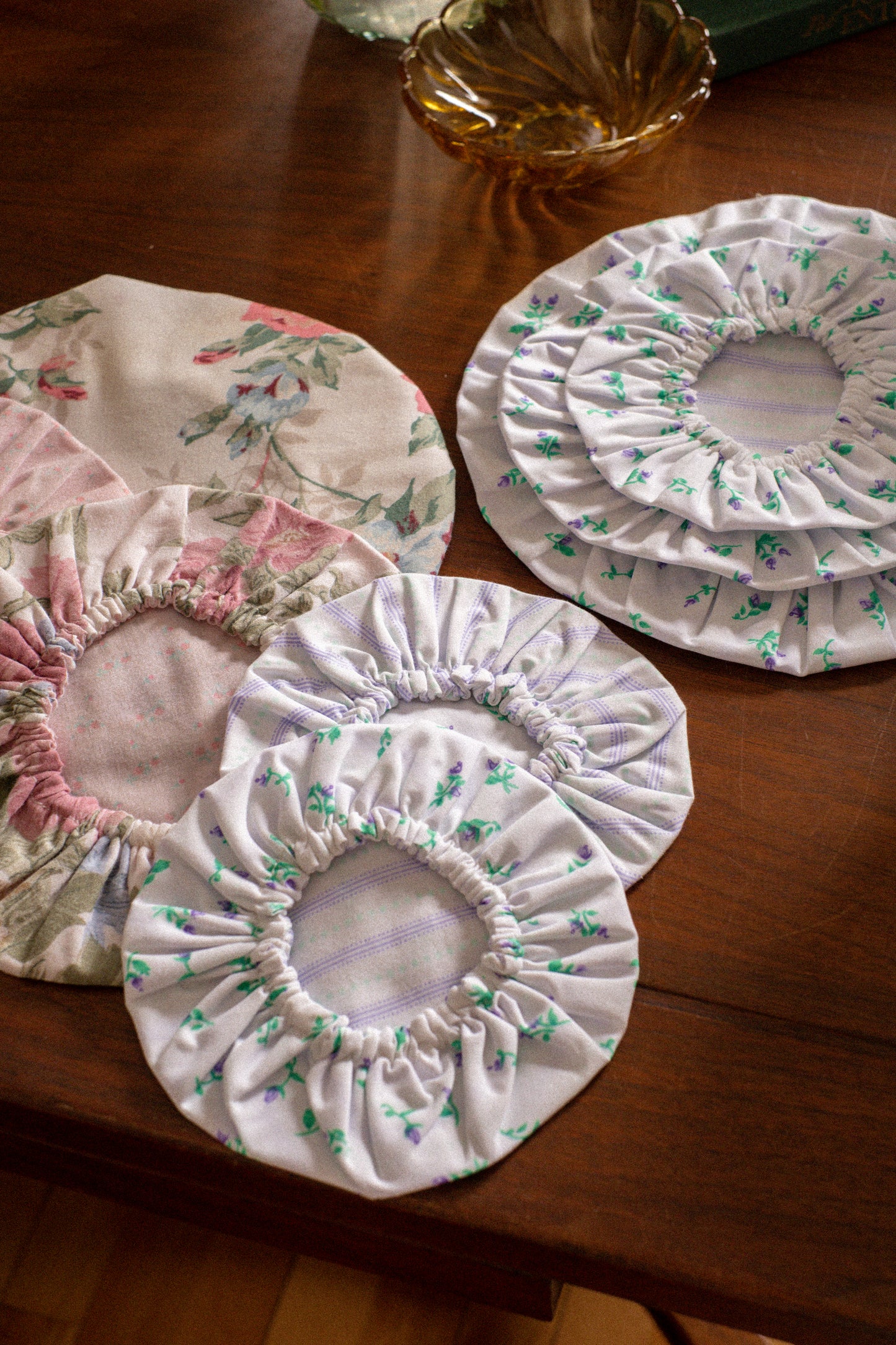 Handmade reusable bowl cover set - Rosette