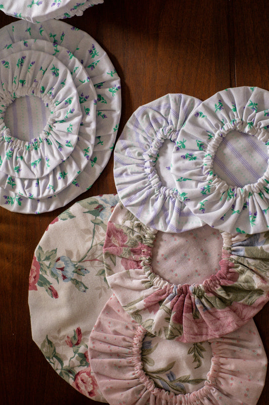 Handmade reusable bowl cover set - Coquette