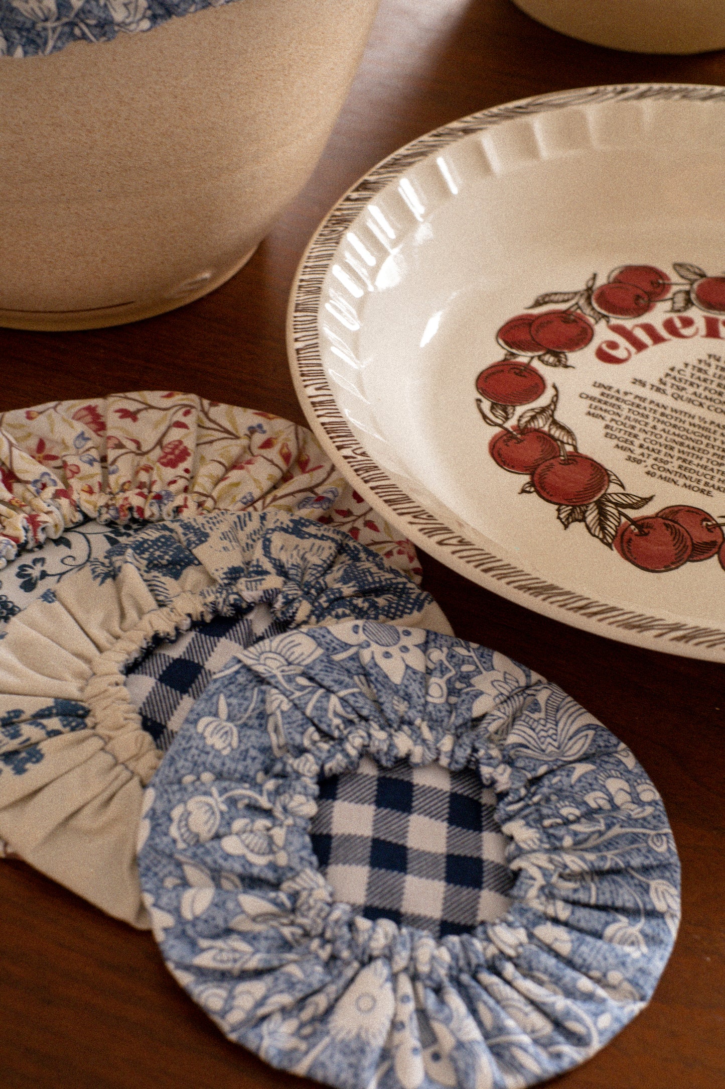 Handmade reusable bowl cover set - Bluebell