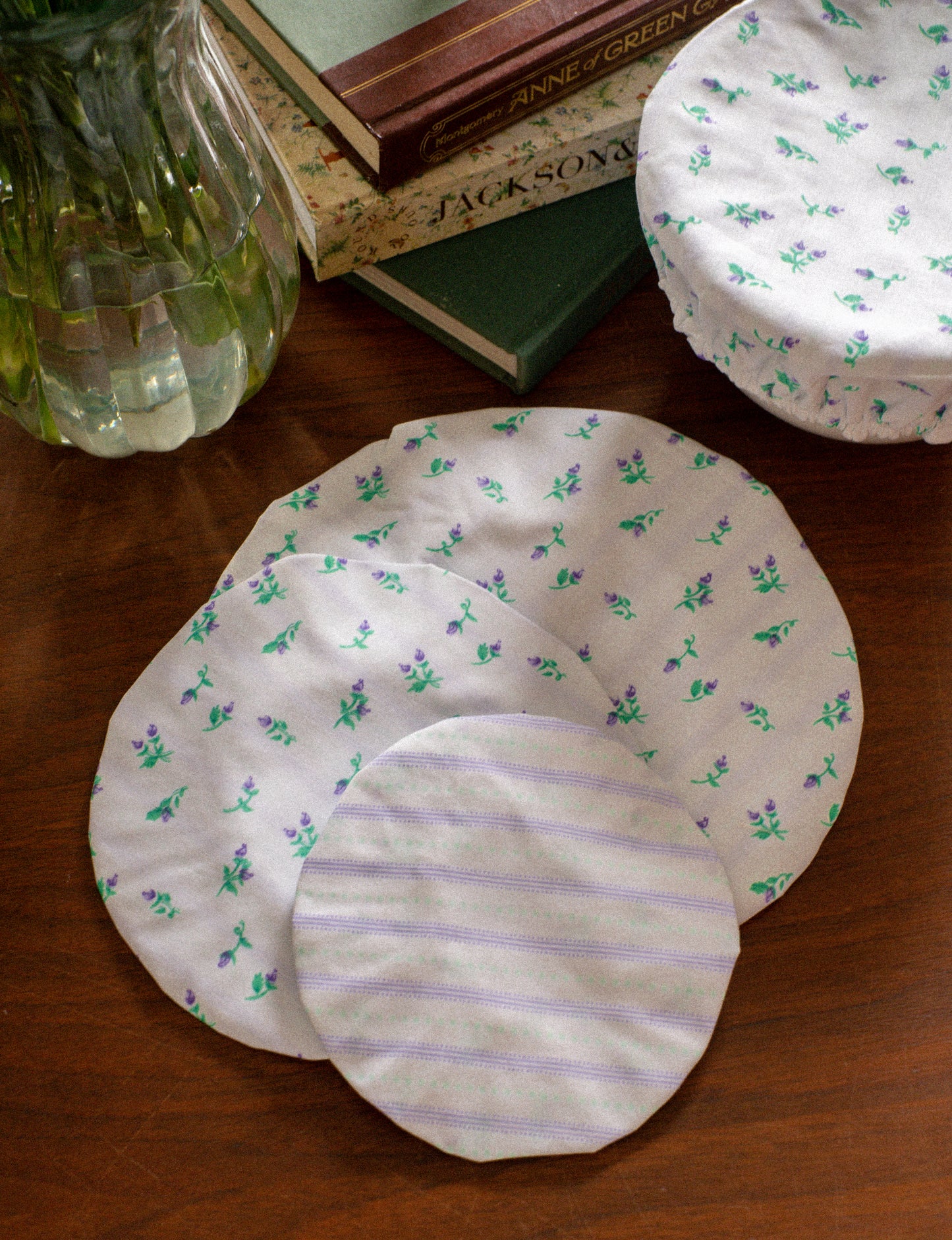 Handmade reusable bowl cover set - Violet