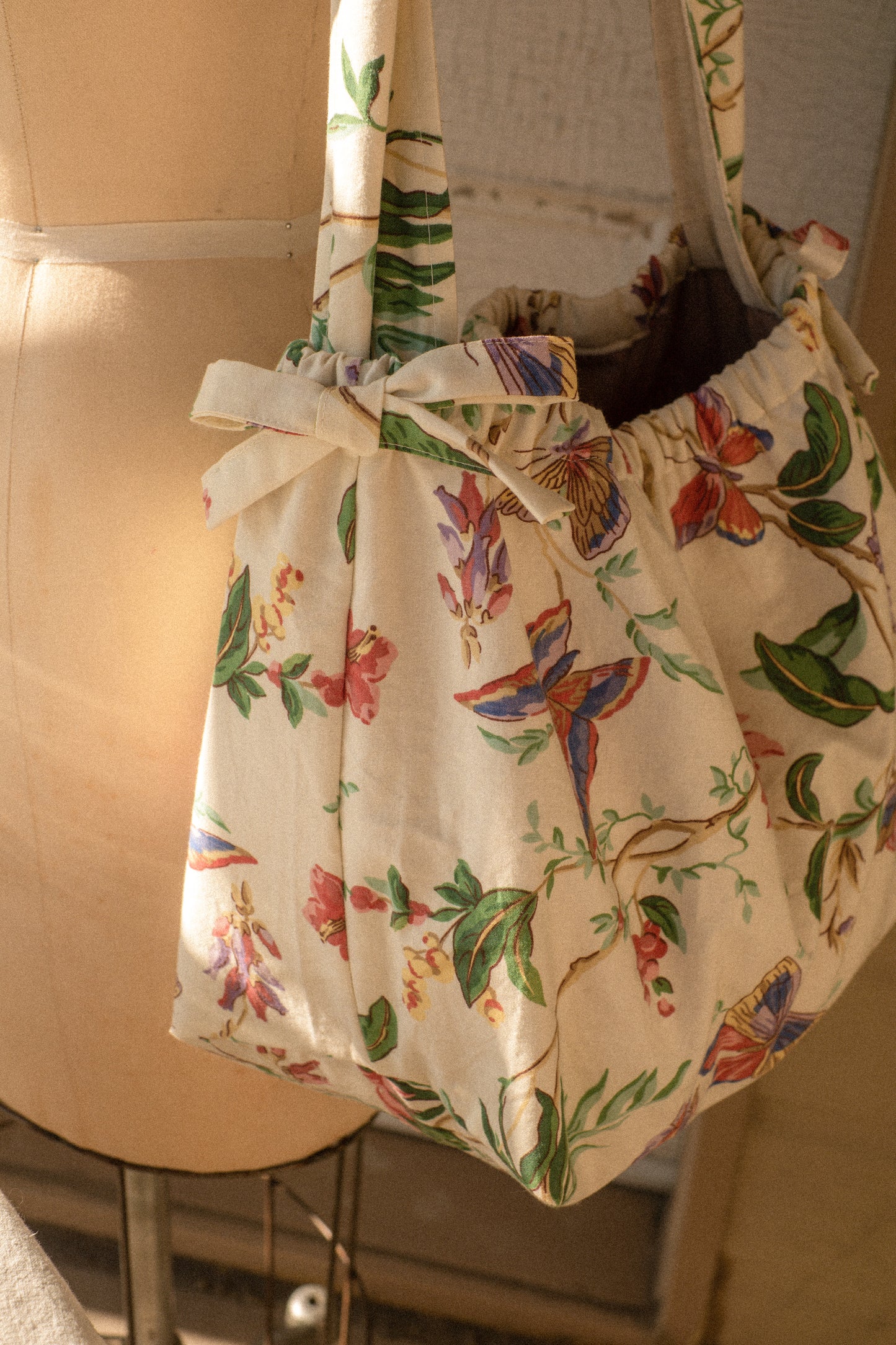 Handmade cotton tote bag - Papillon🦋