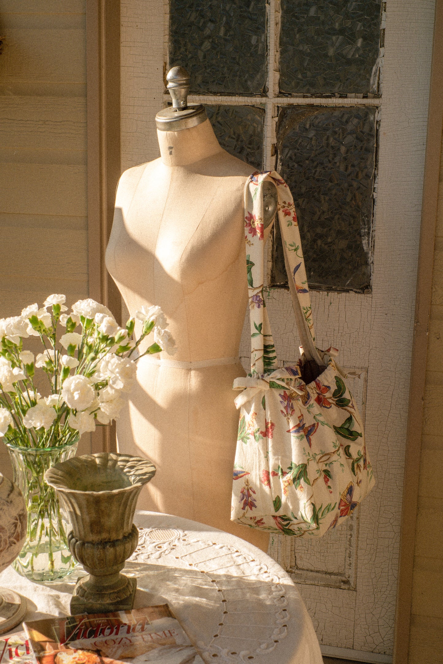 Handmade cotton tote bag - Papillon🦋