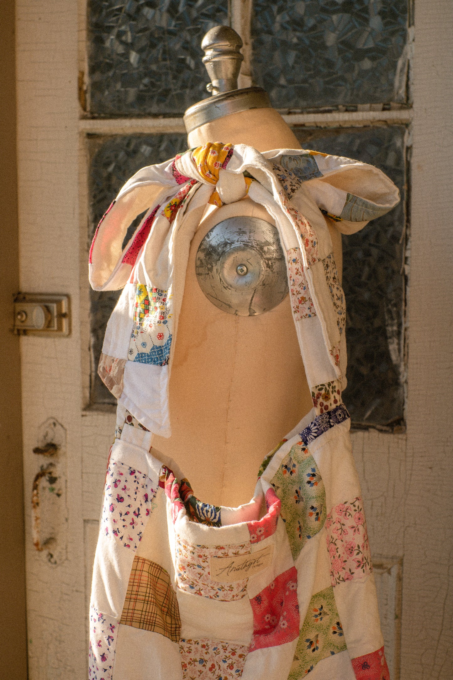 NEW♡ Handmade Ribbon patchwork quilted tote bag - Printemps
