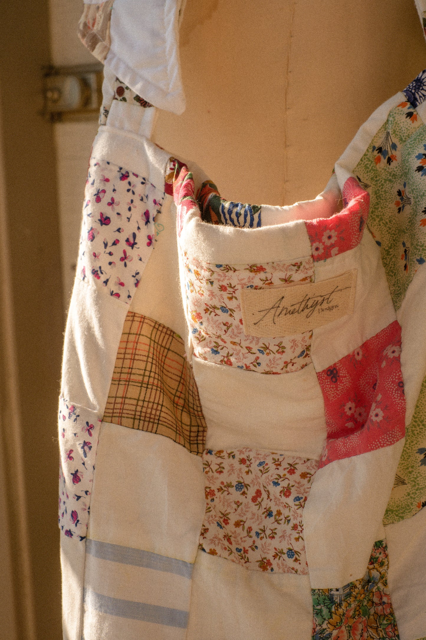 NEW♡ Handmade Ribbon patchwork quilted tote bag - Printemps