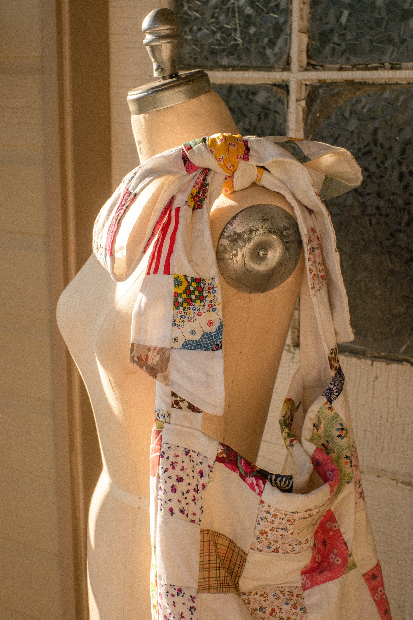 NEW♡ Handmade Ribbon patchwork quilted tote bag - Printemps
