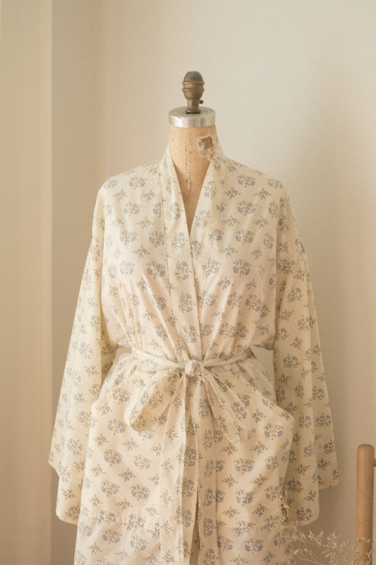 Handmade vintage cotton dressing gown ♡ bluebelle