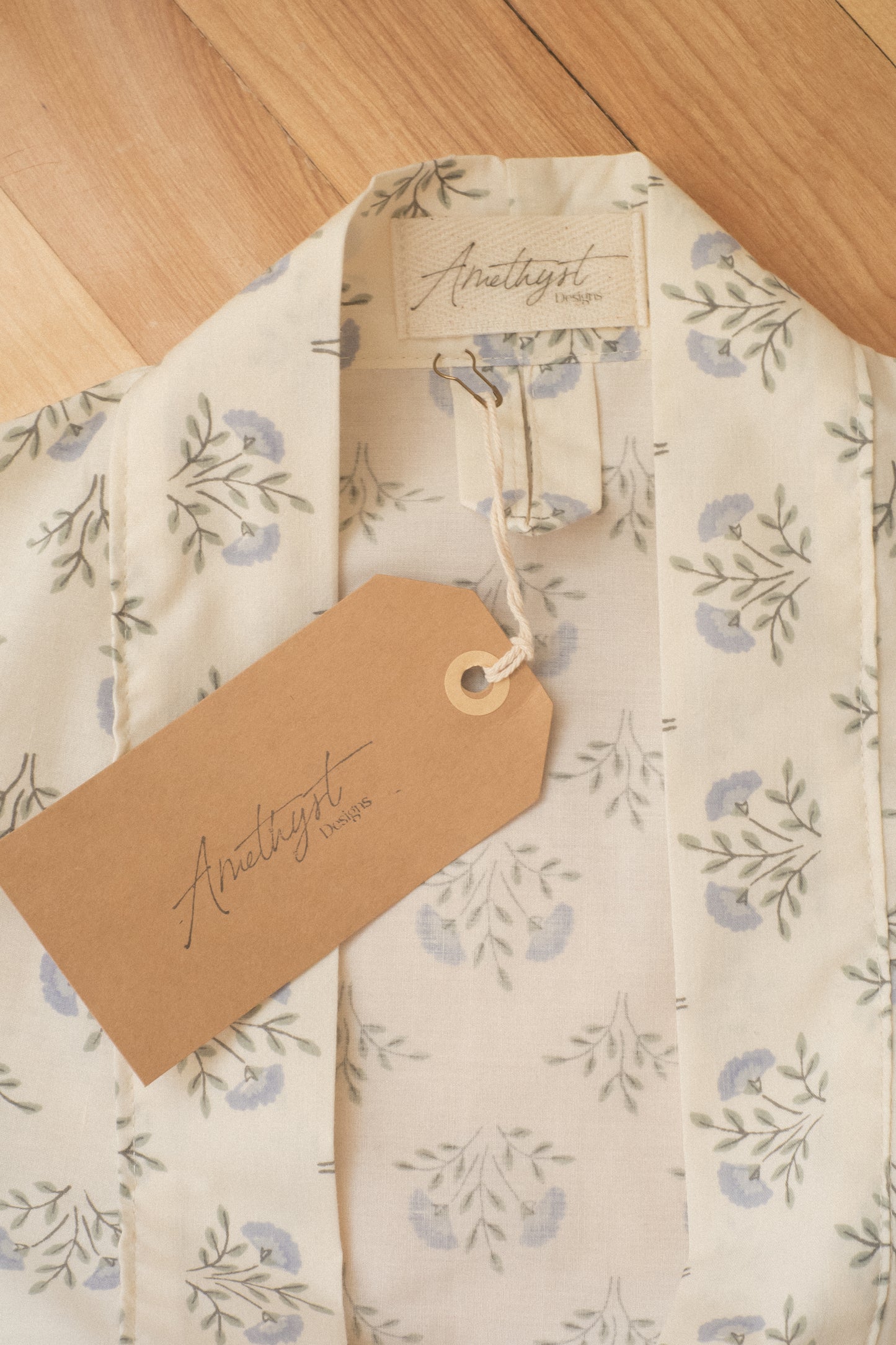 Handmade vintage cotton dressing gown ♡ bluebelle