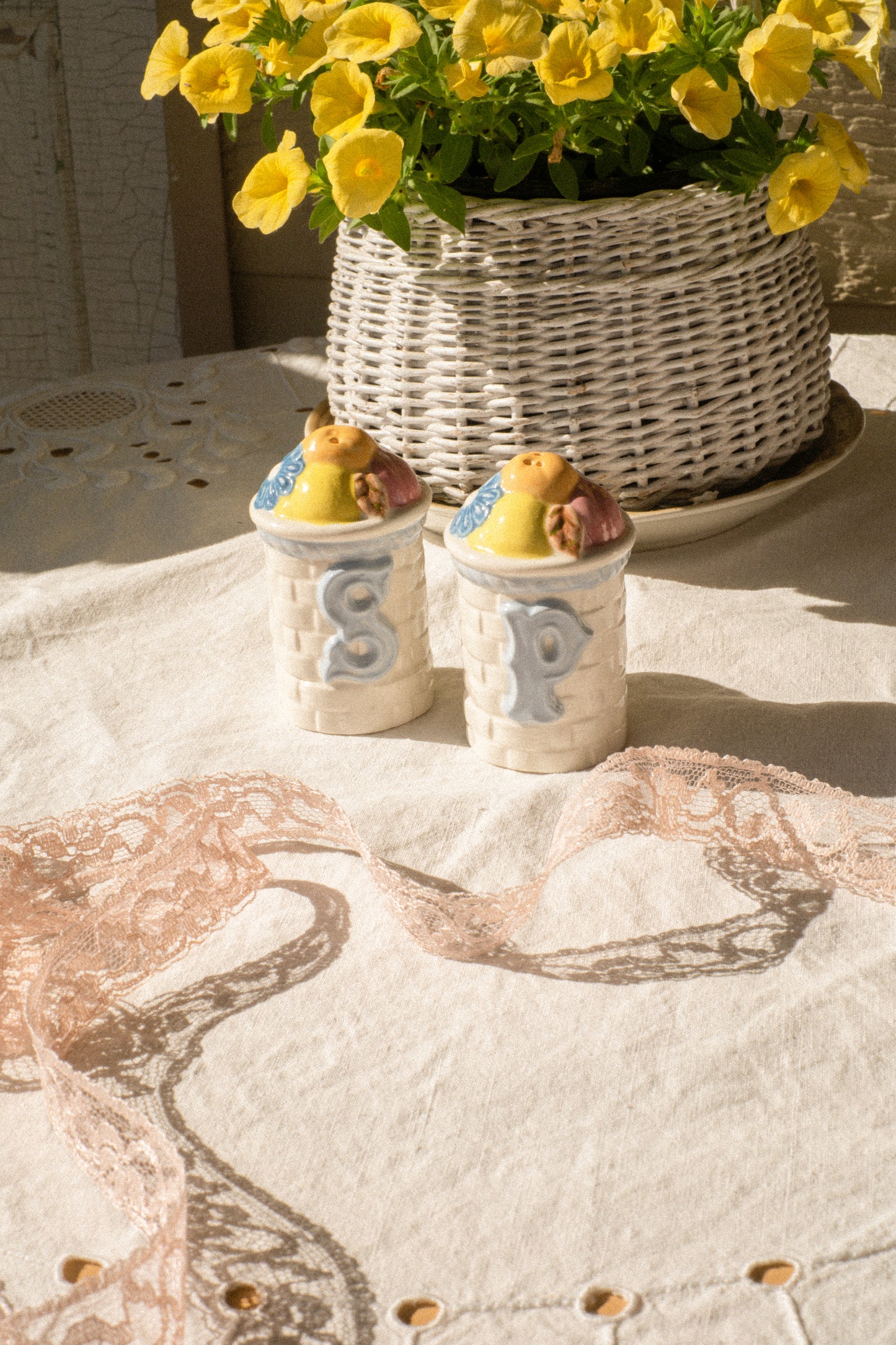Vintage fruity salt & pepper shaker set