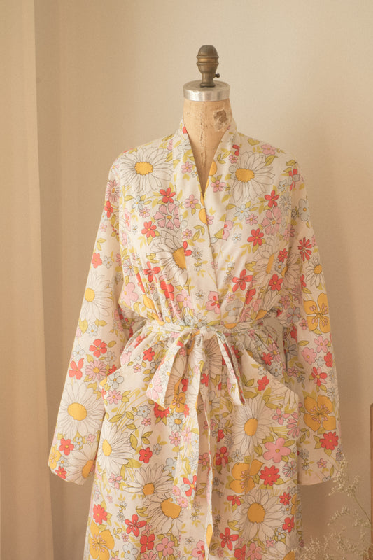 Handmade vintage cotton dressing gown ♡ wildflower