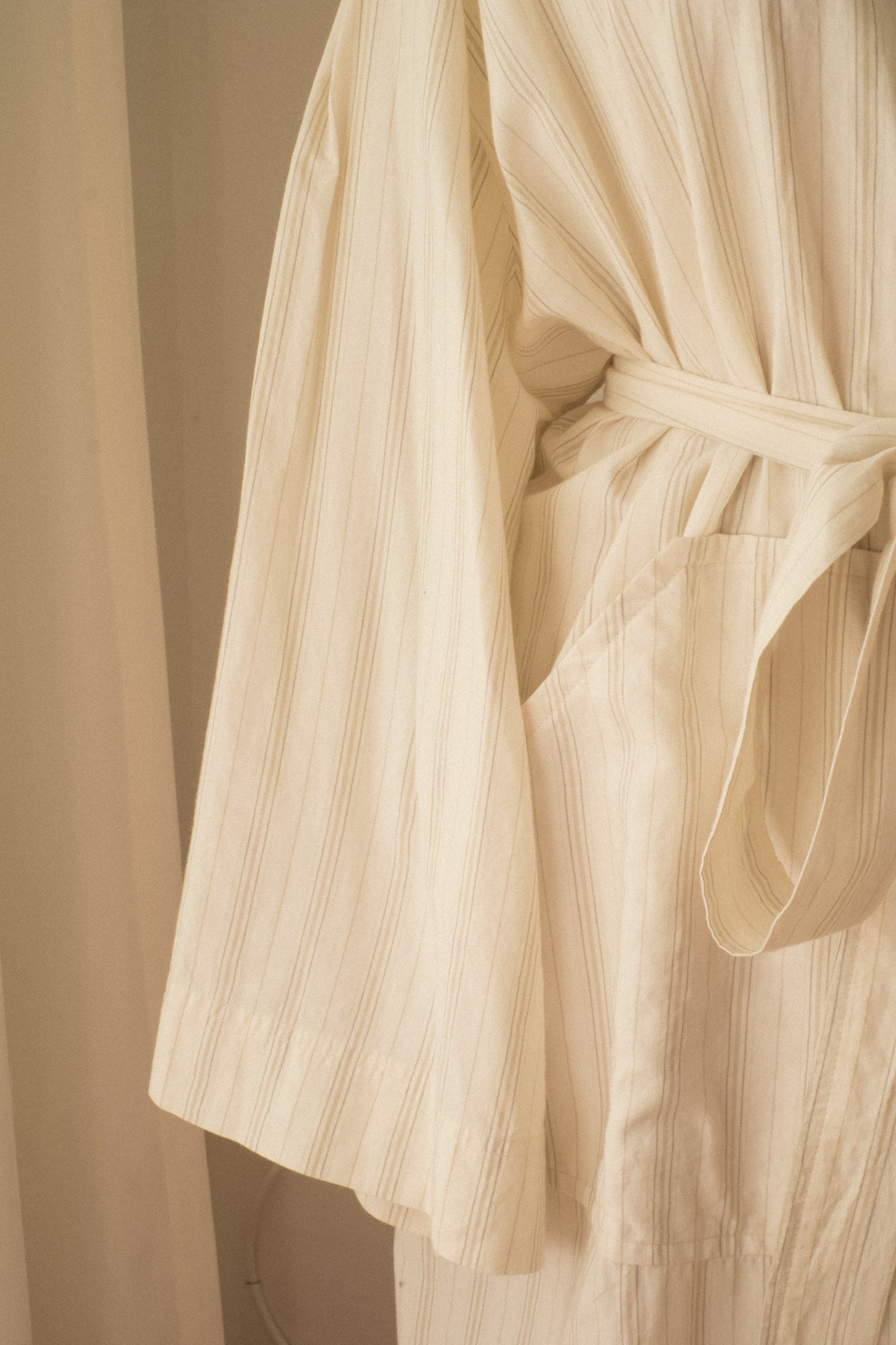 Handmade vintage cotton dressing gown ♡ oatmilk
