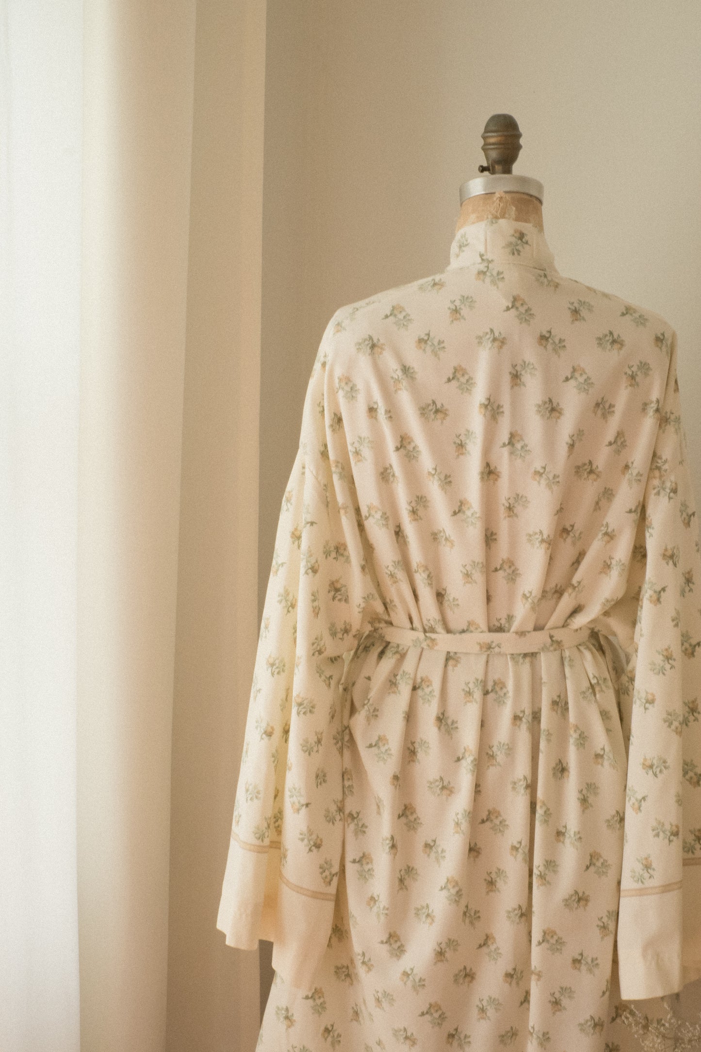 Handmade vintage cotton dressing gown ♡ sage