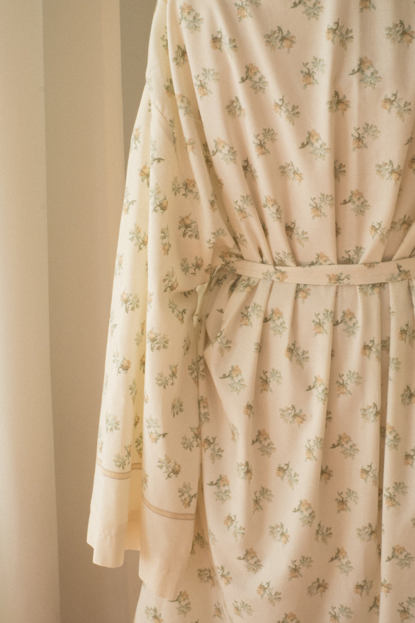 Handmade vintage cotton dressing gown ♡ sage