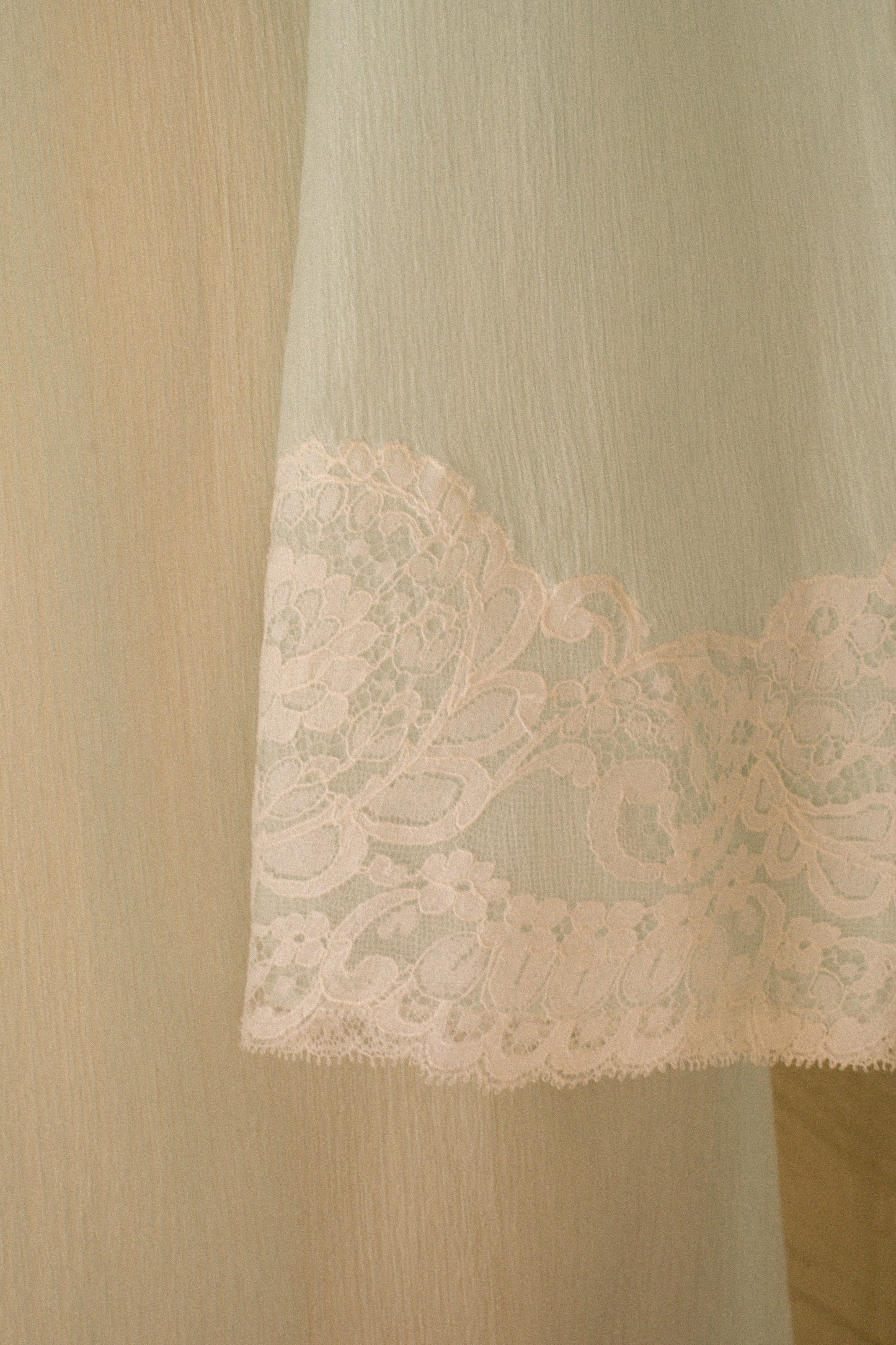 Vintage sheer lace lingerie dressing gown