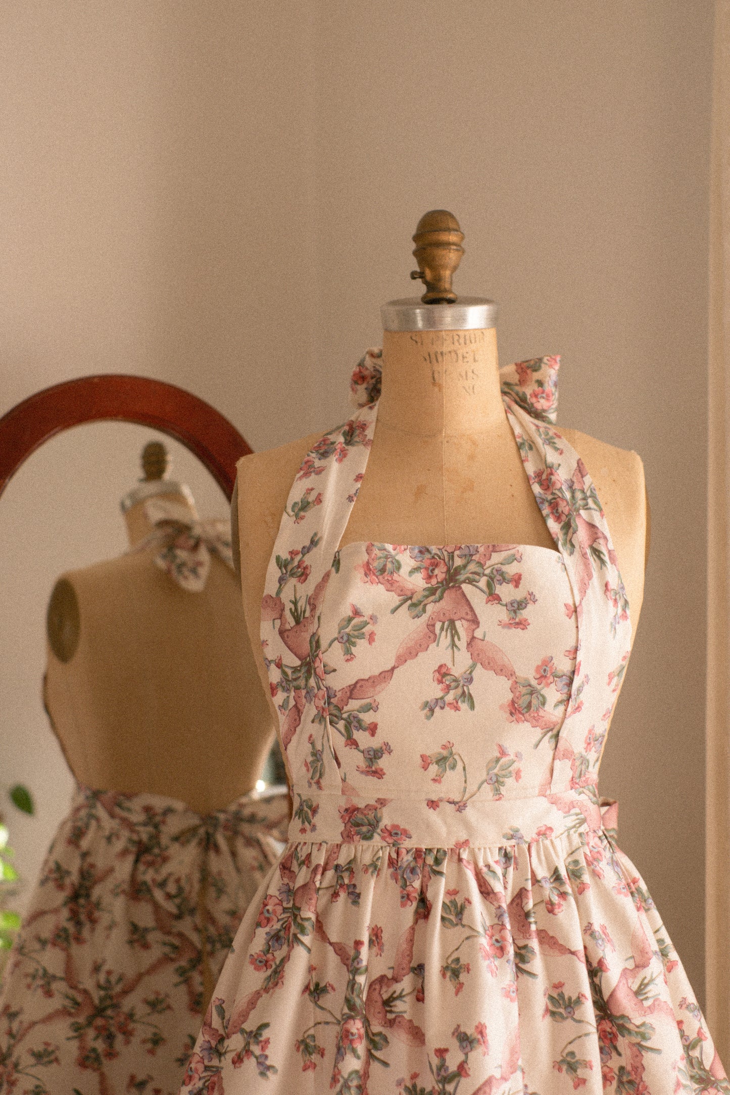 Handmade vintage inspired apron - high tea