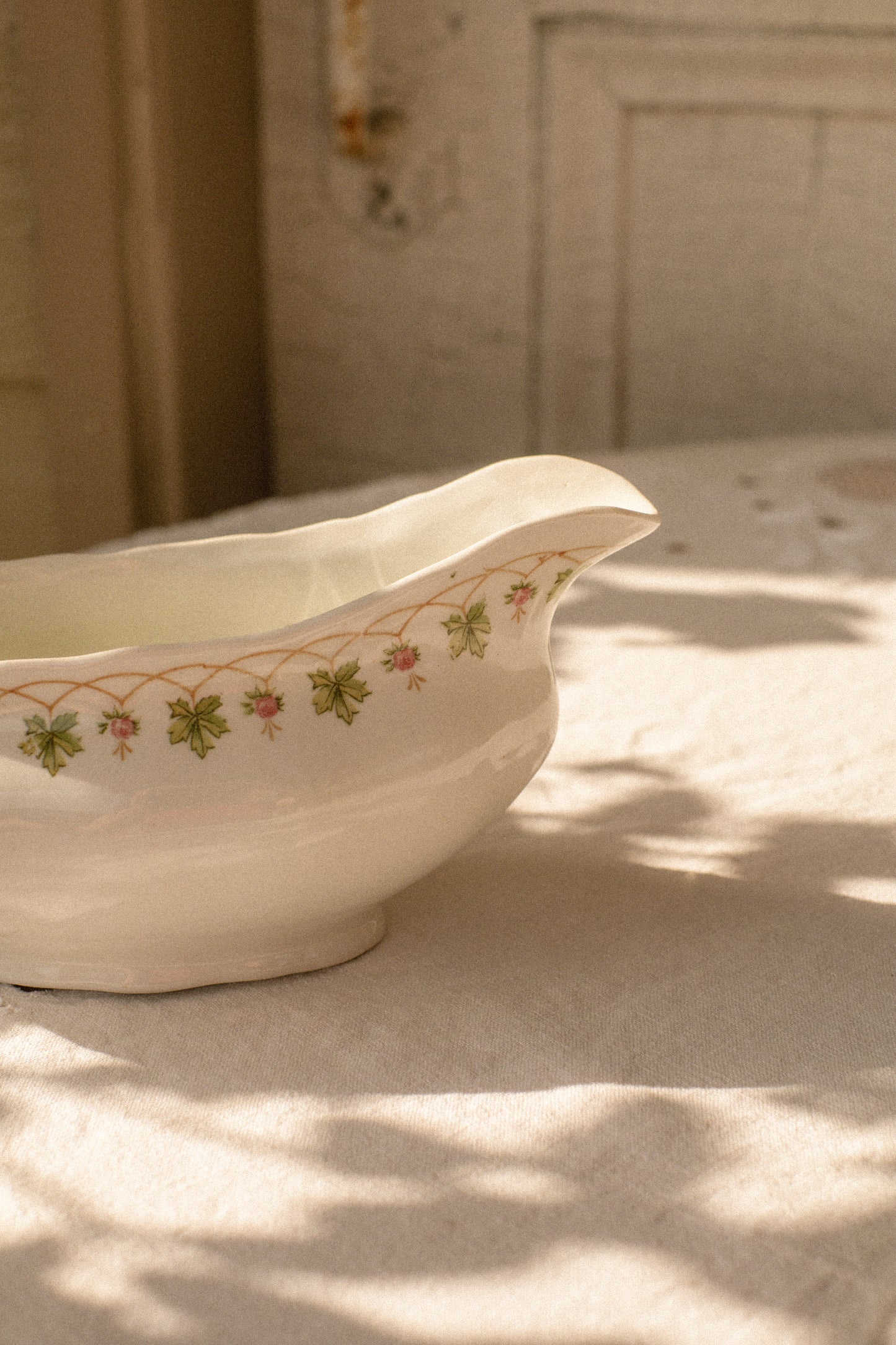 Vintage ceramic floral detailed serving dish