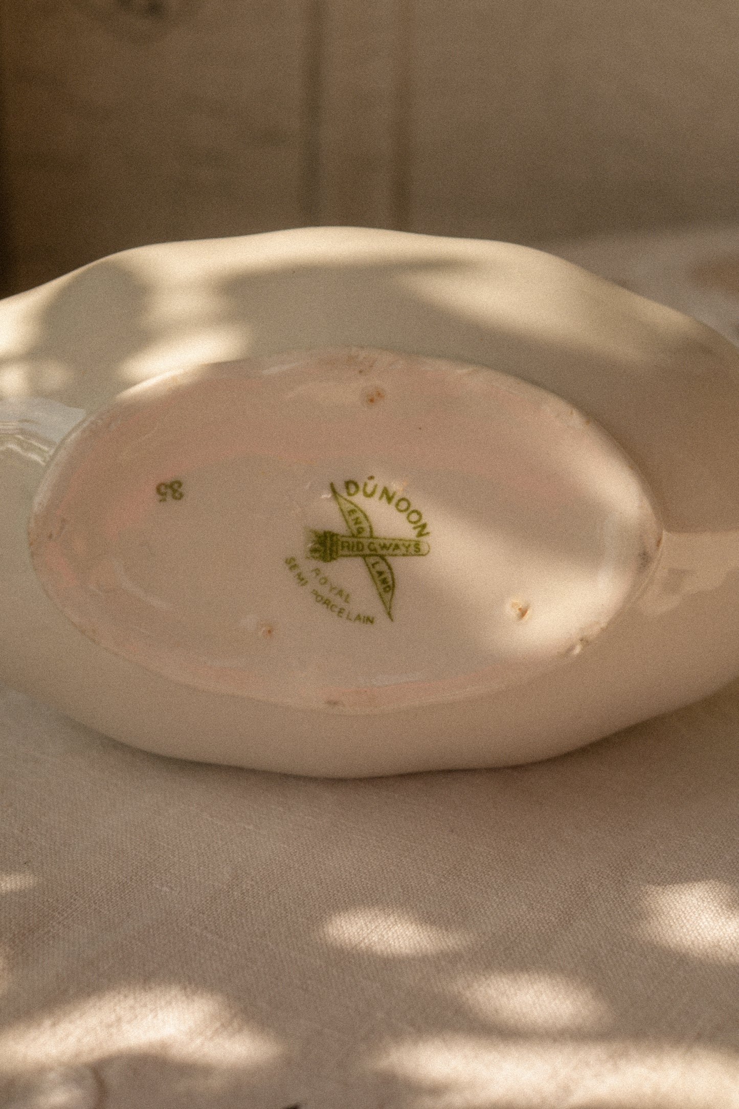 Vintage ceramic floral detailed serving dish