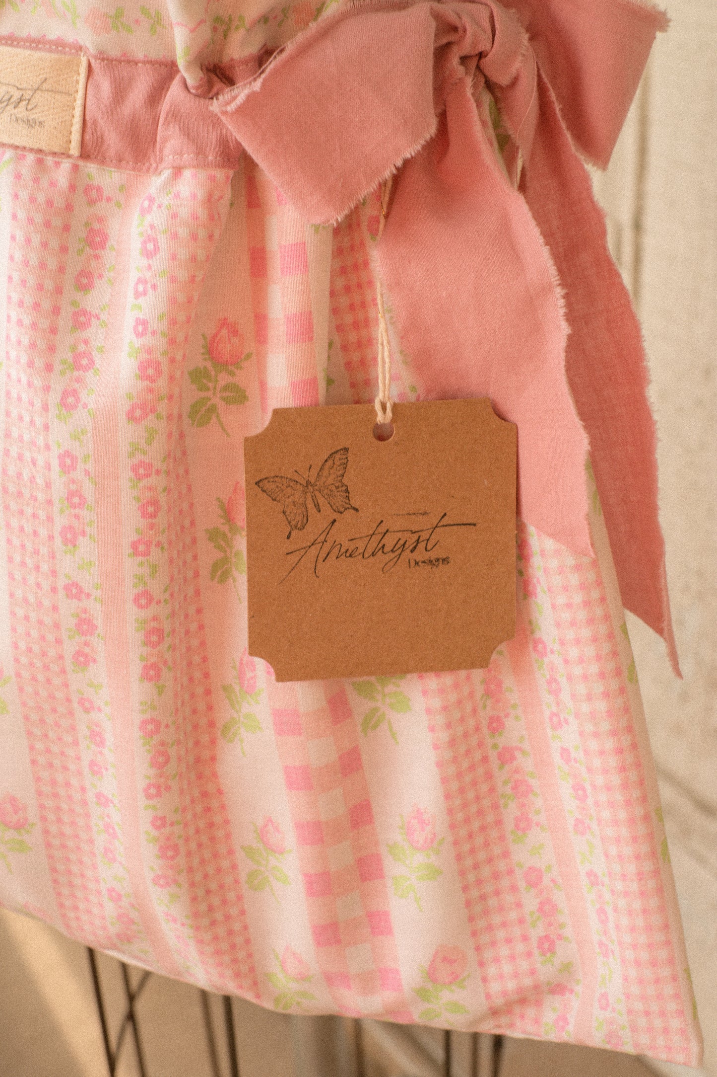 Handmade ruffled bow slouchy tote bag - Rosette