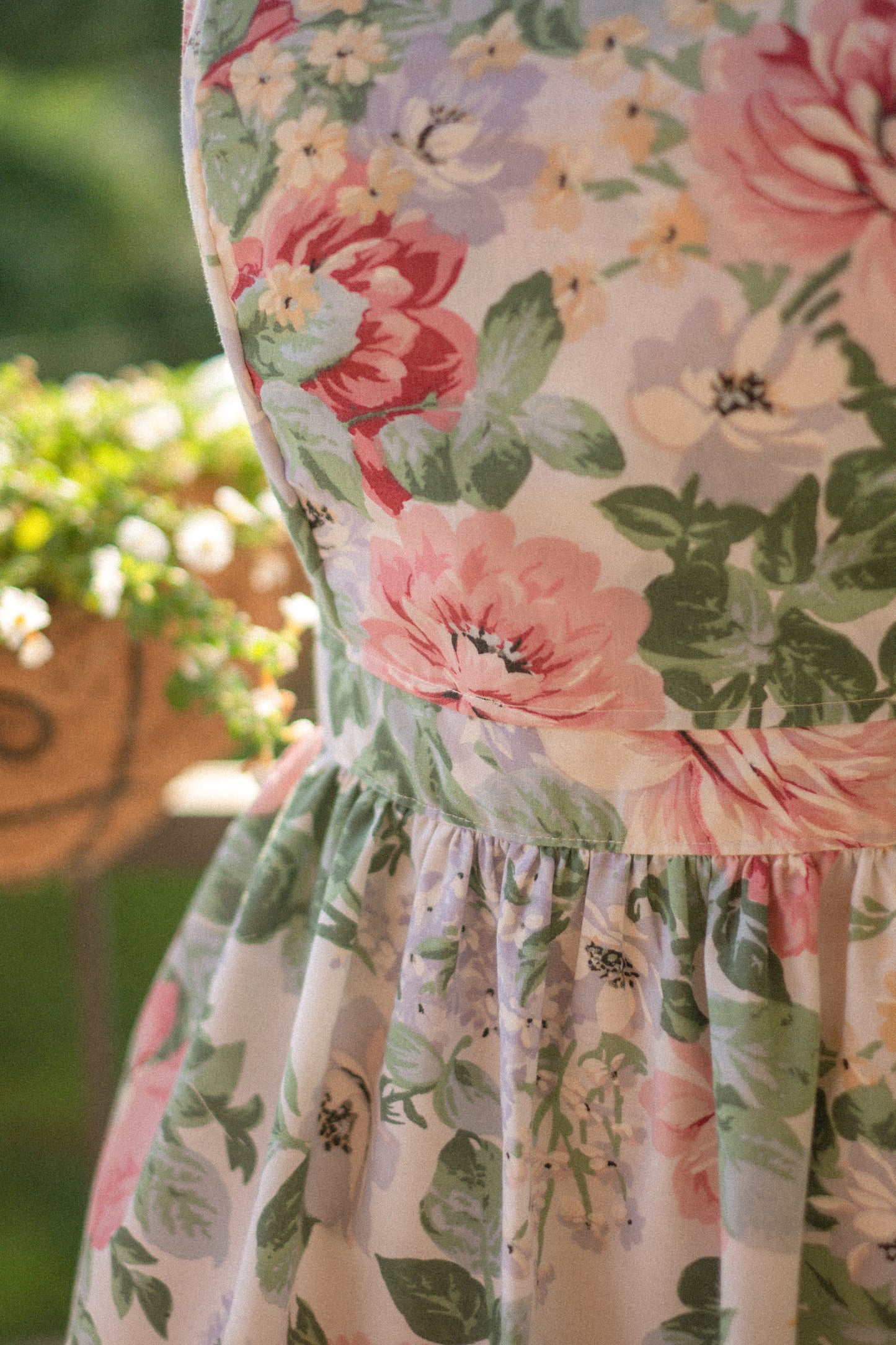 Handmade vintage apron set - Raspberry🌷