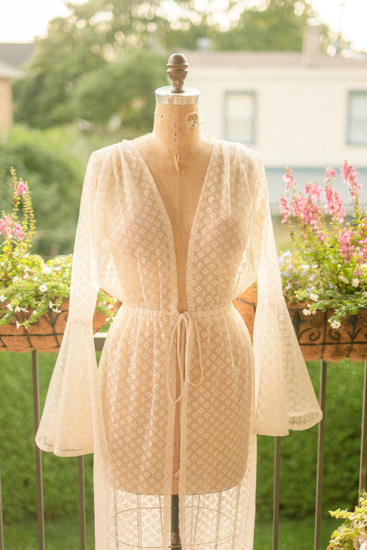 Handmade vintage inspired floral lace duster✨