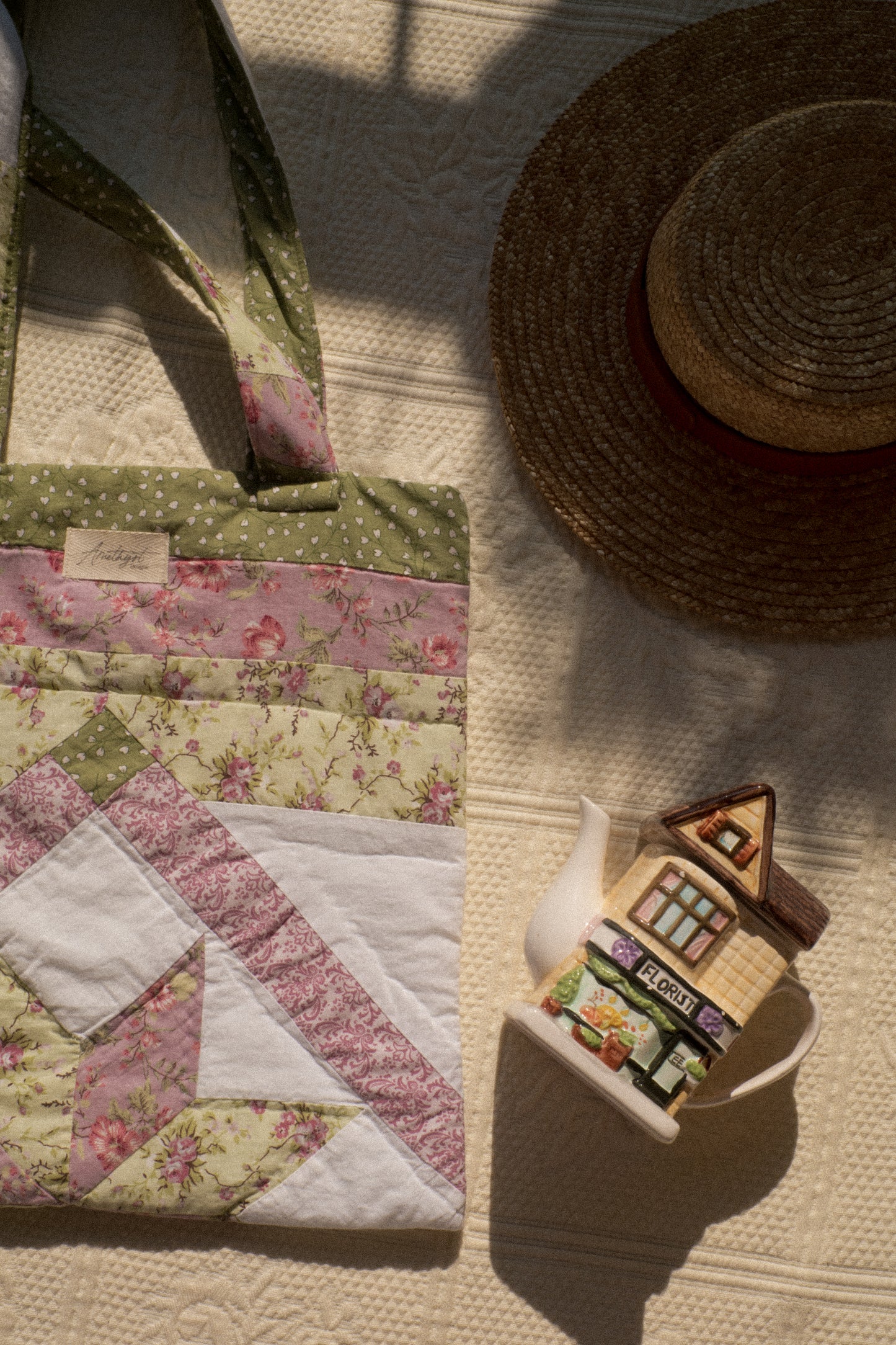 Handmade quilted reusable bag - Lorelei ♡