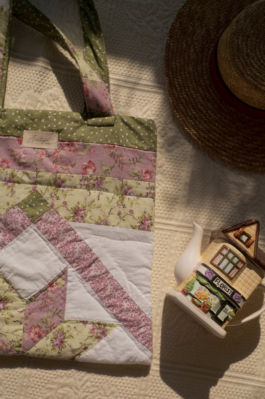Handmade quilted reusable bag - Lorelei ♡