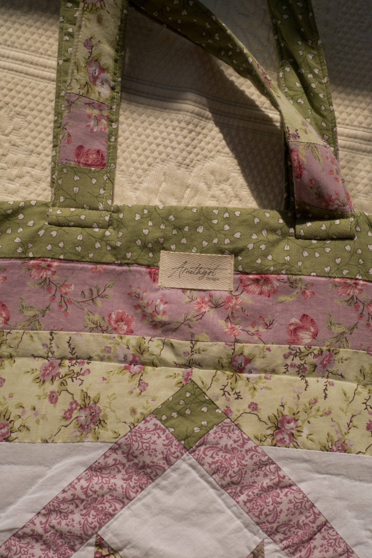 Handmade quilted reusable bag - Lorelei ♡