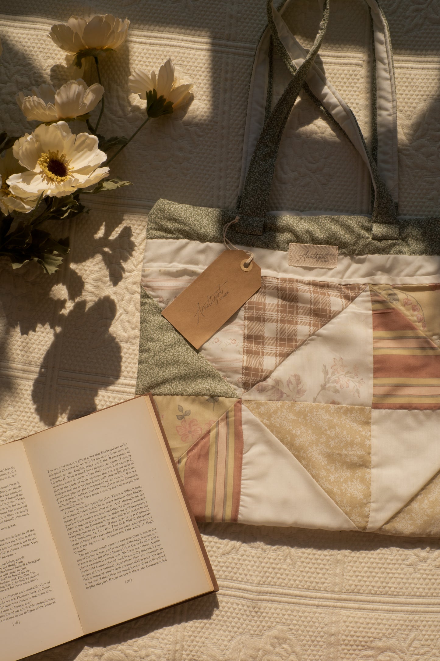 Handmade quilted reusable bag - Willow ♡