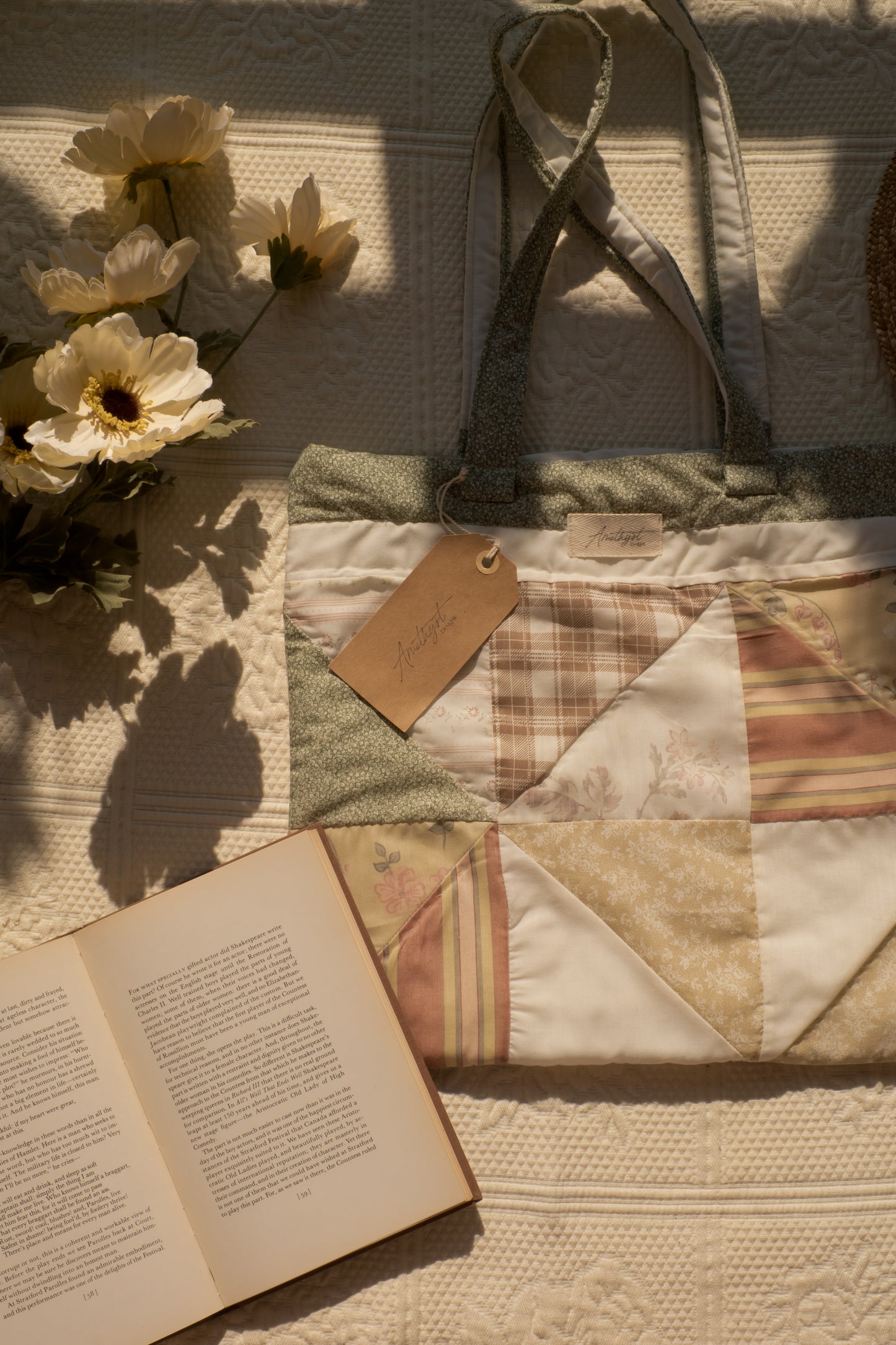 Handmade quilted reusable bag - Willow ♡