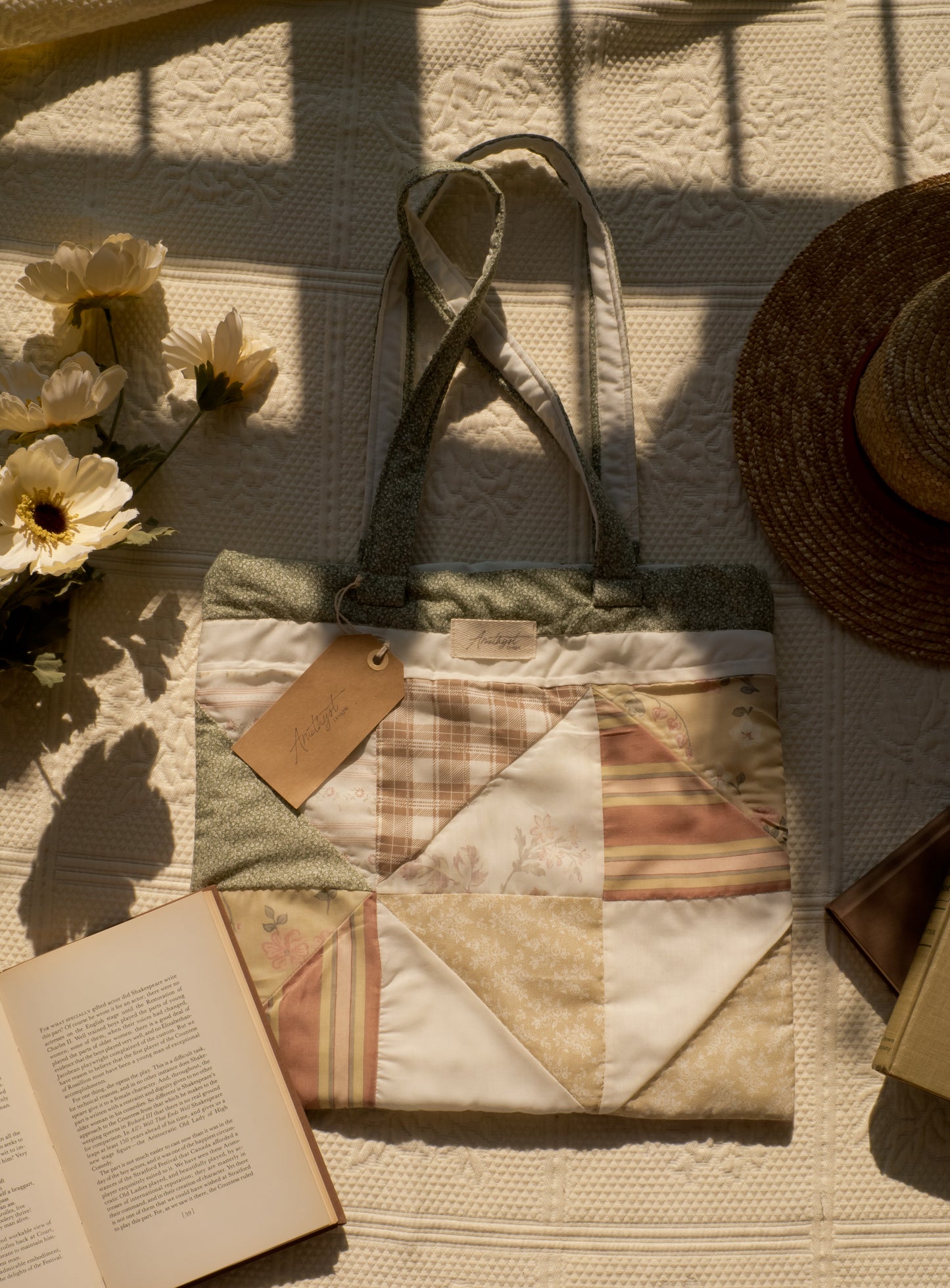 Handmade quilted reusable bag - Willow ♡