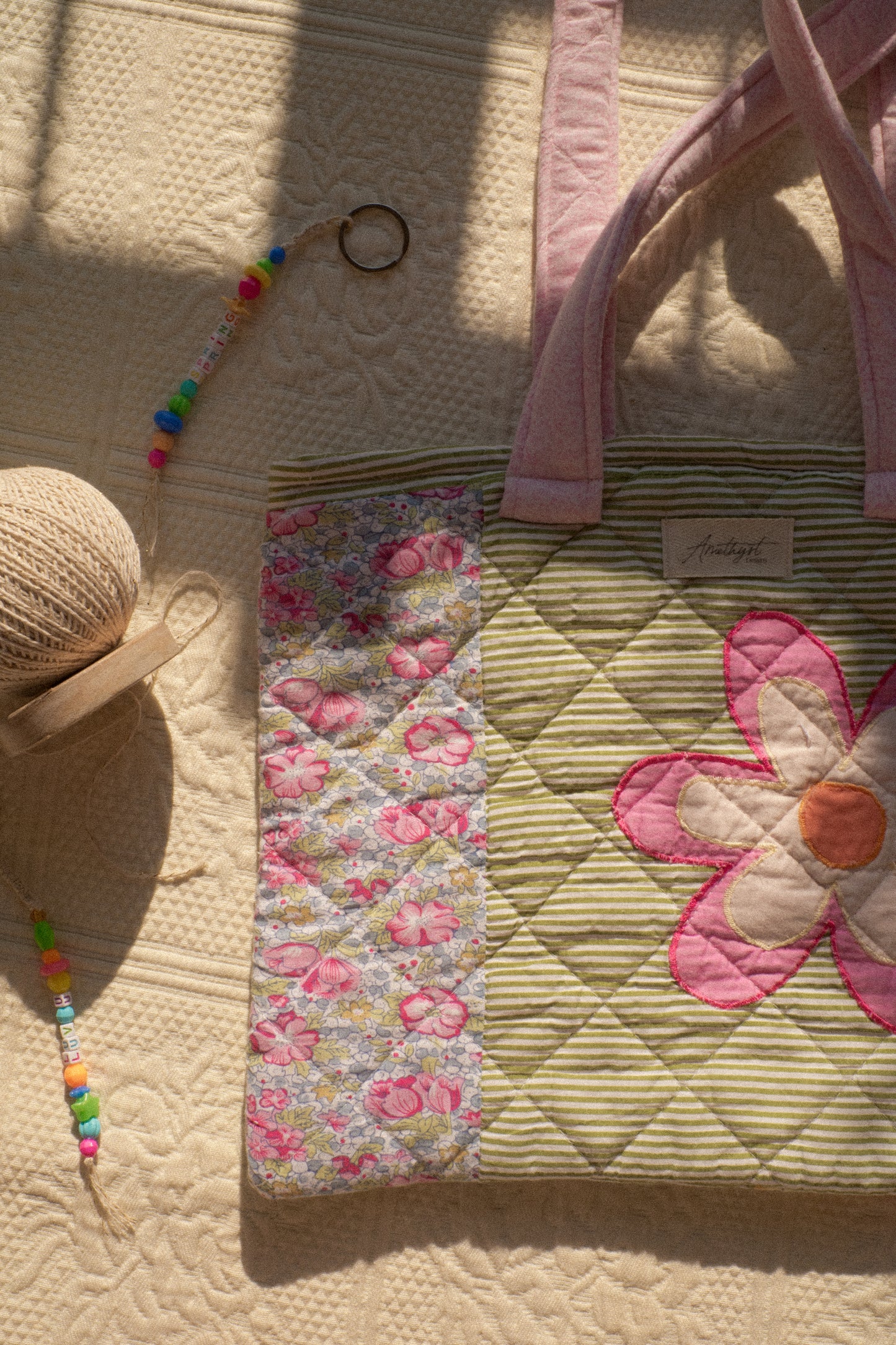 Handmade quilted reusable bag - Lisa♡