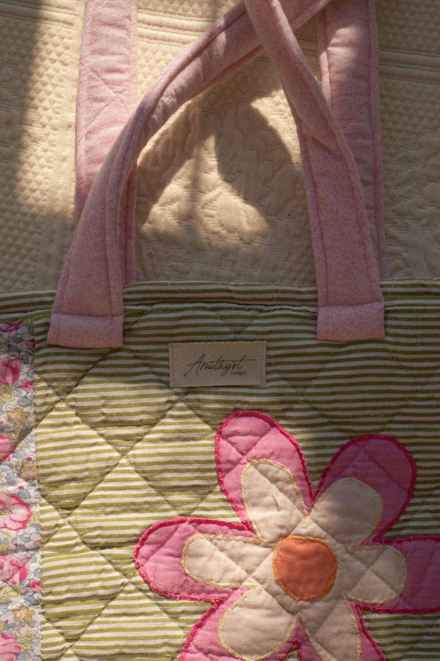 Handmade quilted reusable bag - Lisa♡