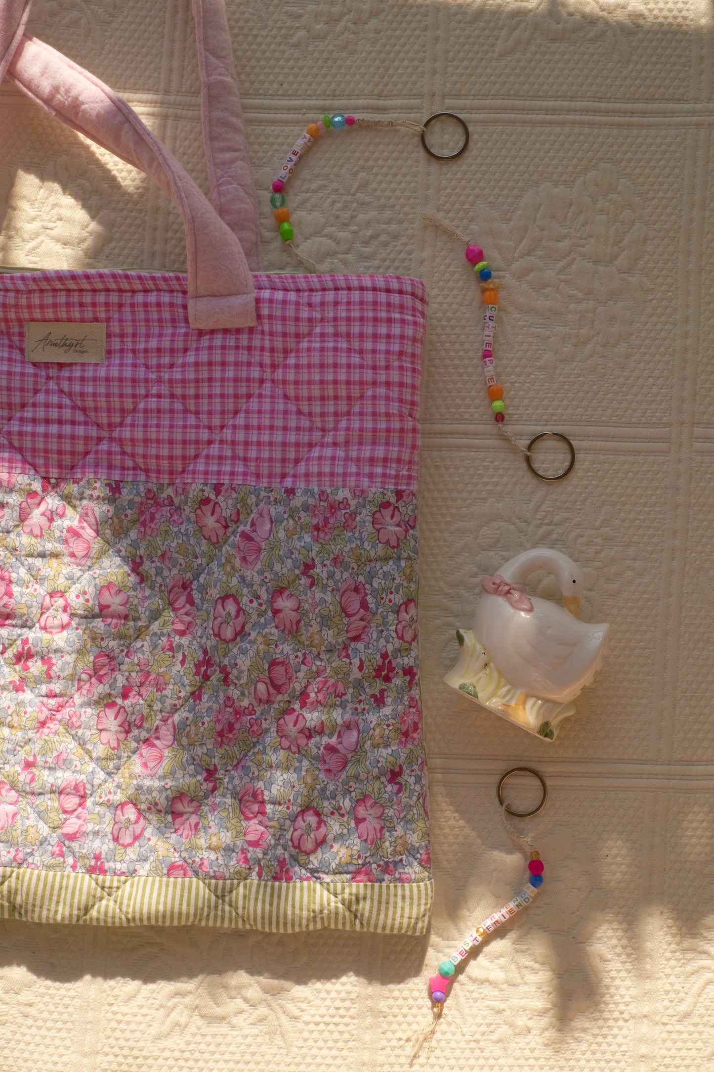 Handmade quilted reusable bag - Jane♡