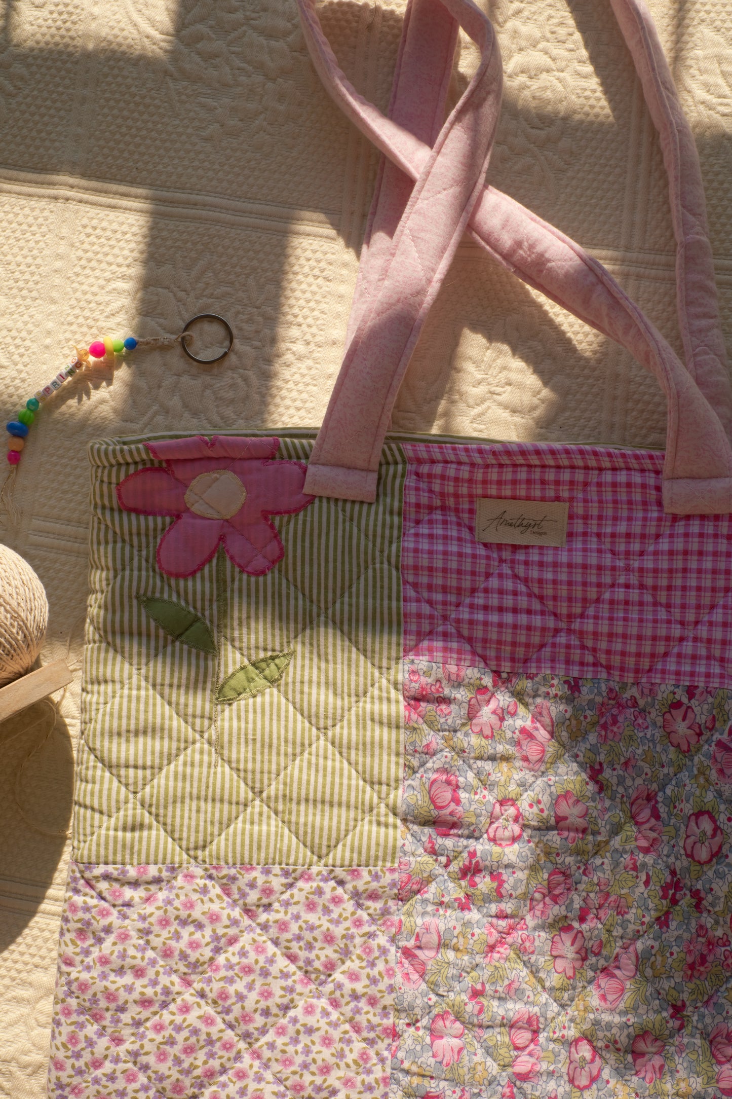 Handmade quilted reusable bag - Jane♡
