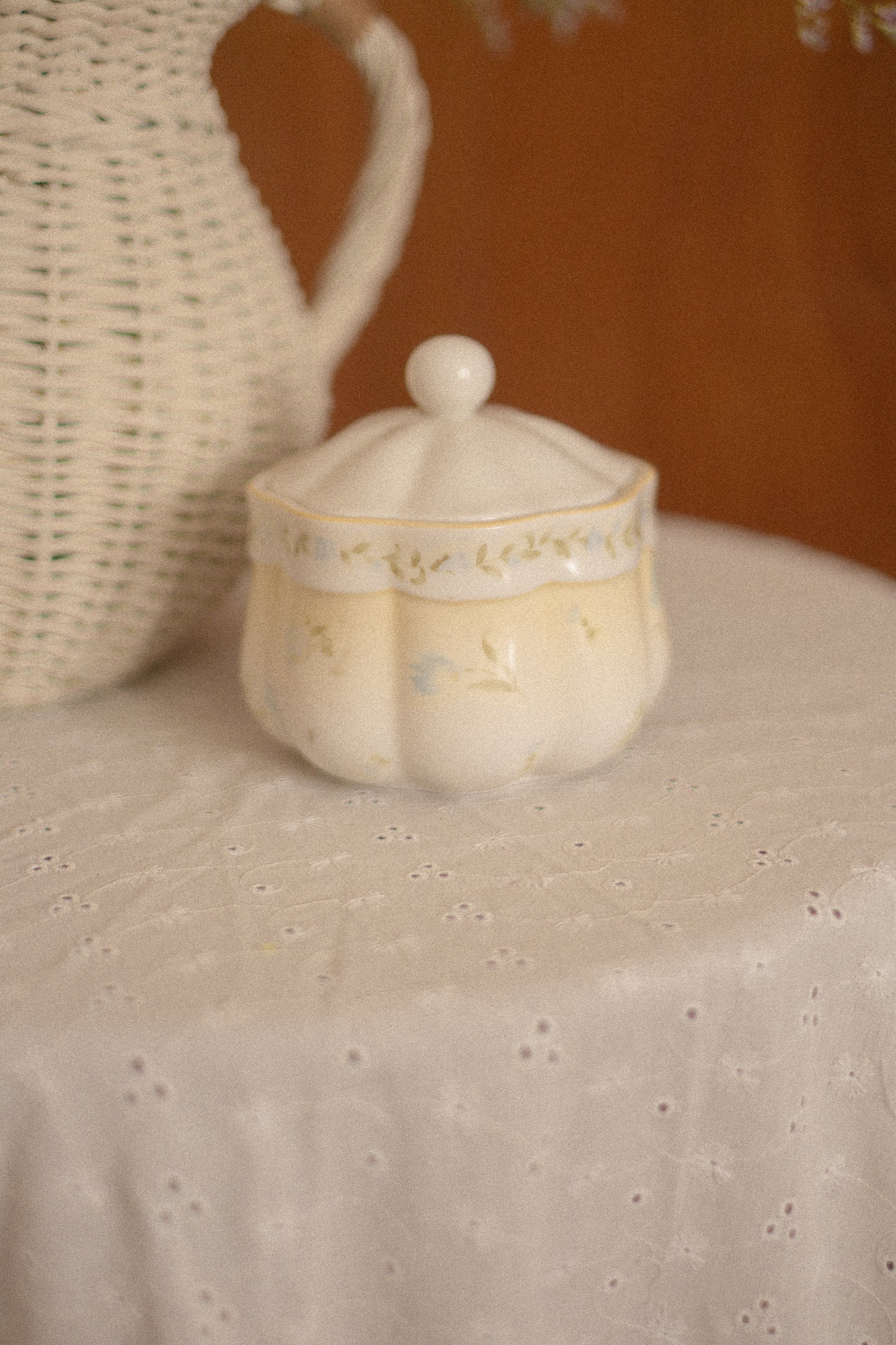Vintage floral trinket dish