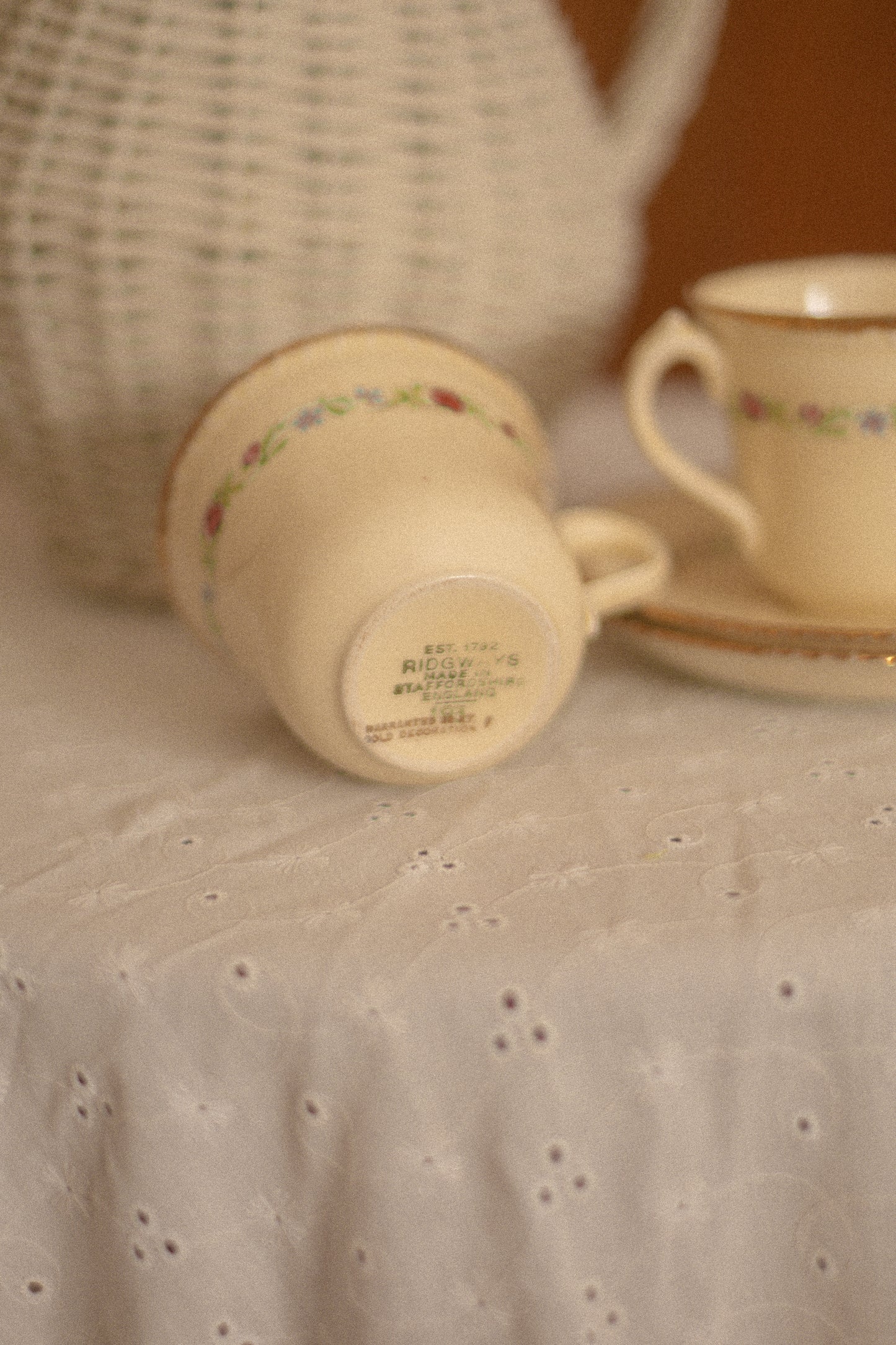 Vintage gold trimmed tea set